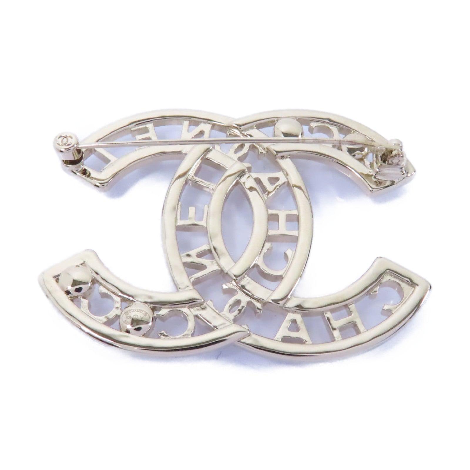 CHANEL PVC/金屬Brooch胸針銀色/白色