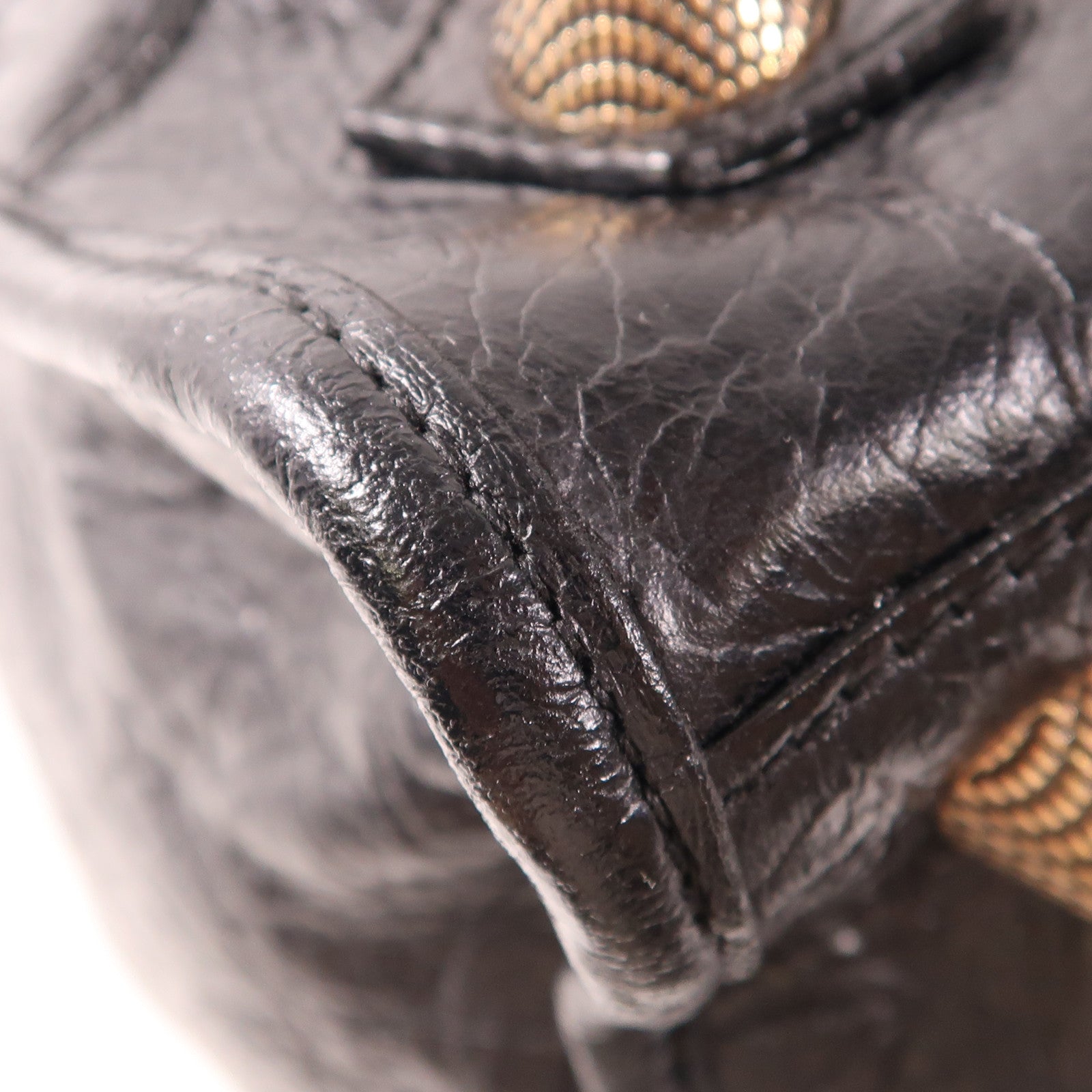 BALENCIAGA 牛皮皮革Giant Work金扣手挽袋