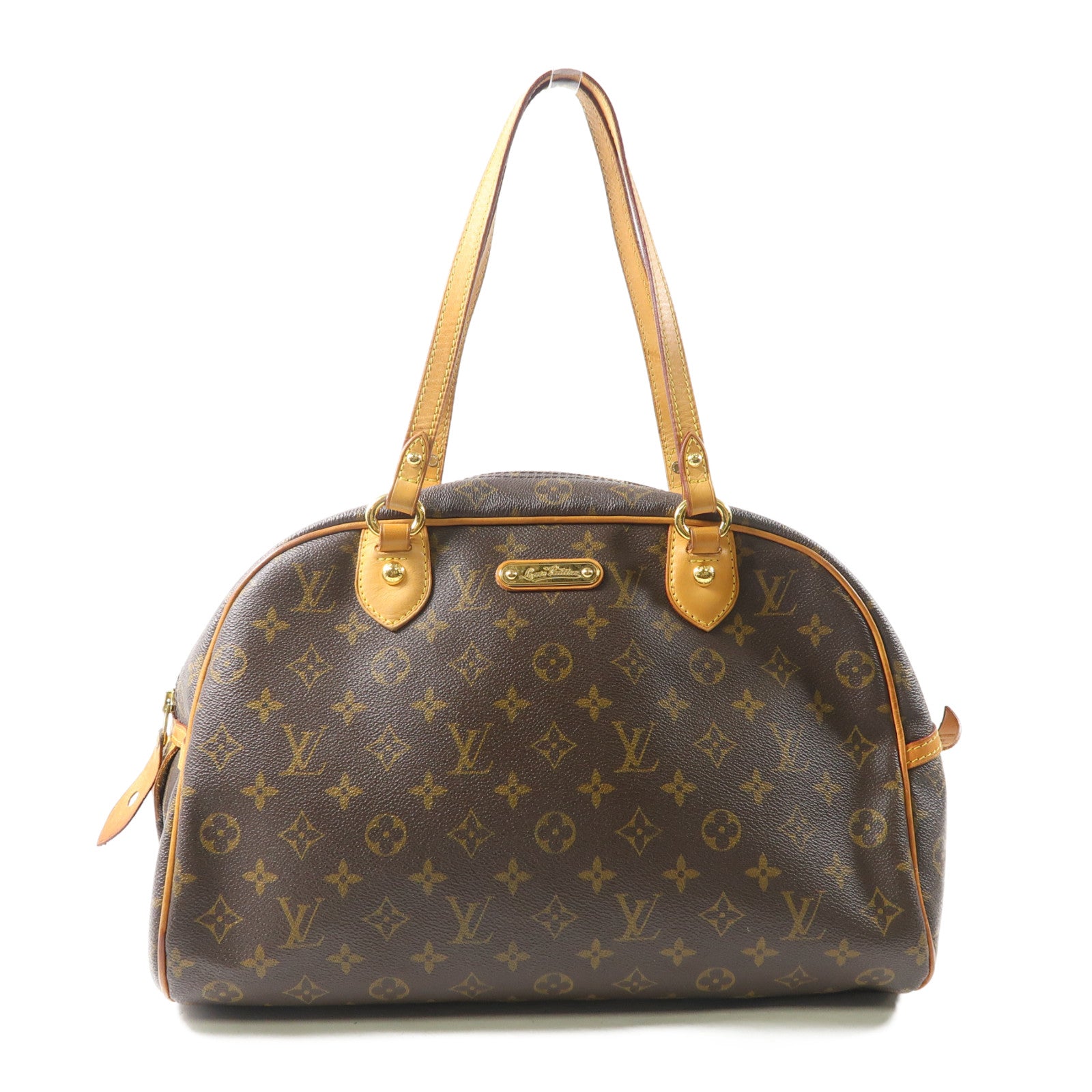 LOUIS VUITTON 【激減優惠】Monogram Montorgueil PM金扣肩背袋啡色