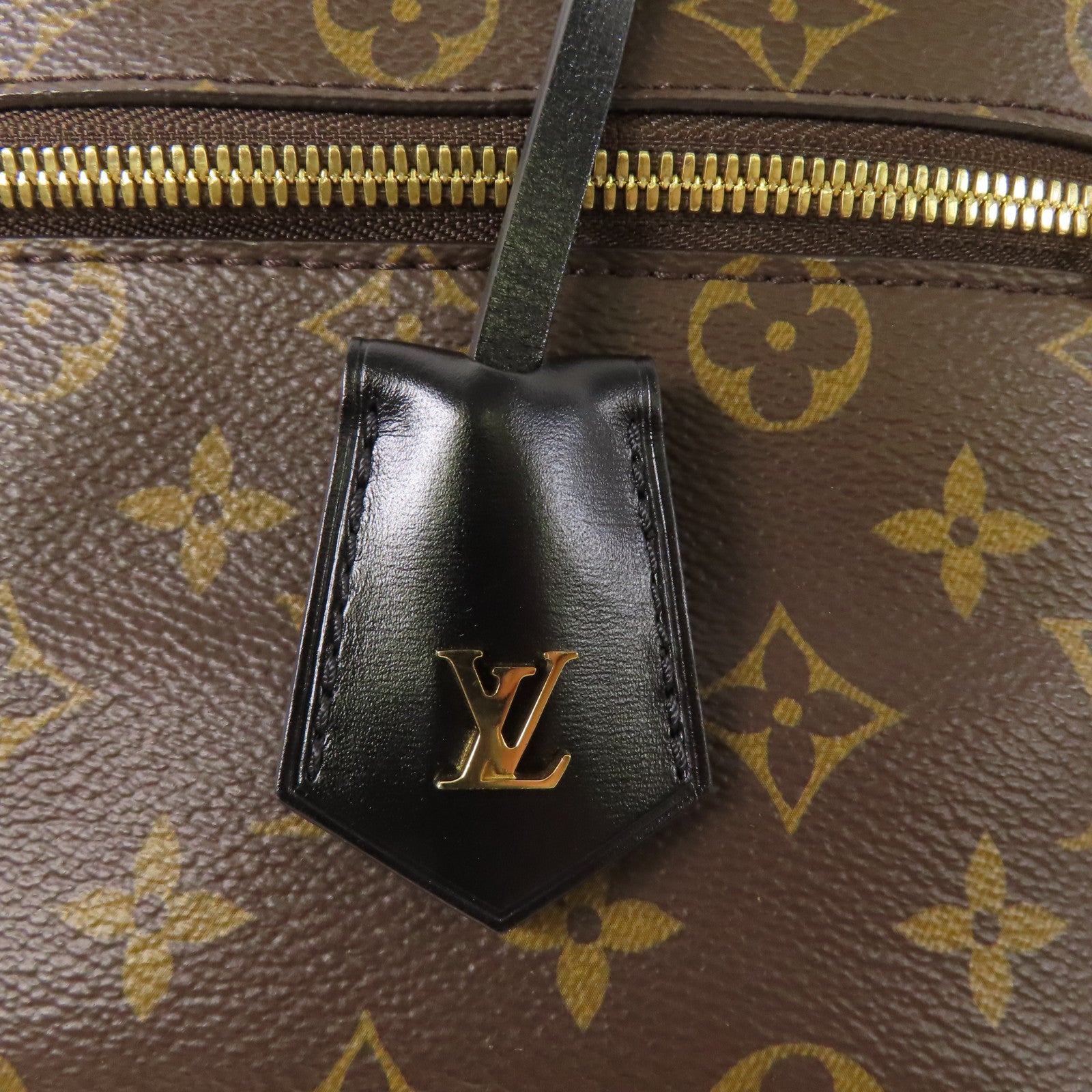 LOUIS VUITTON Monogram Reverse Vanity PM金扣手挽肩背兩用袋棕色