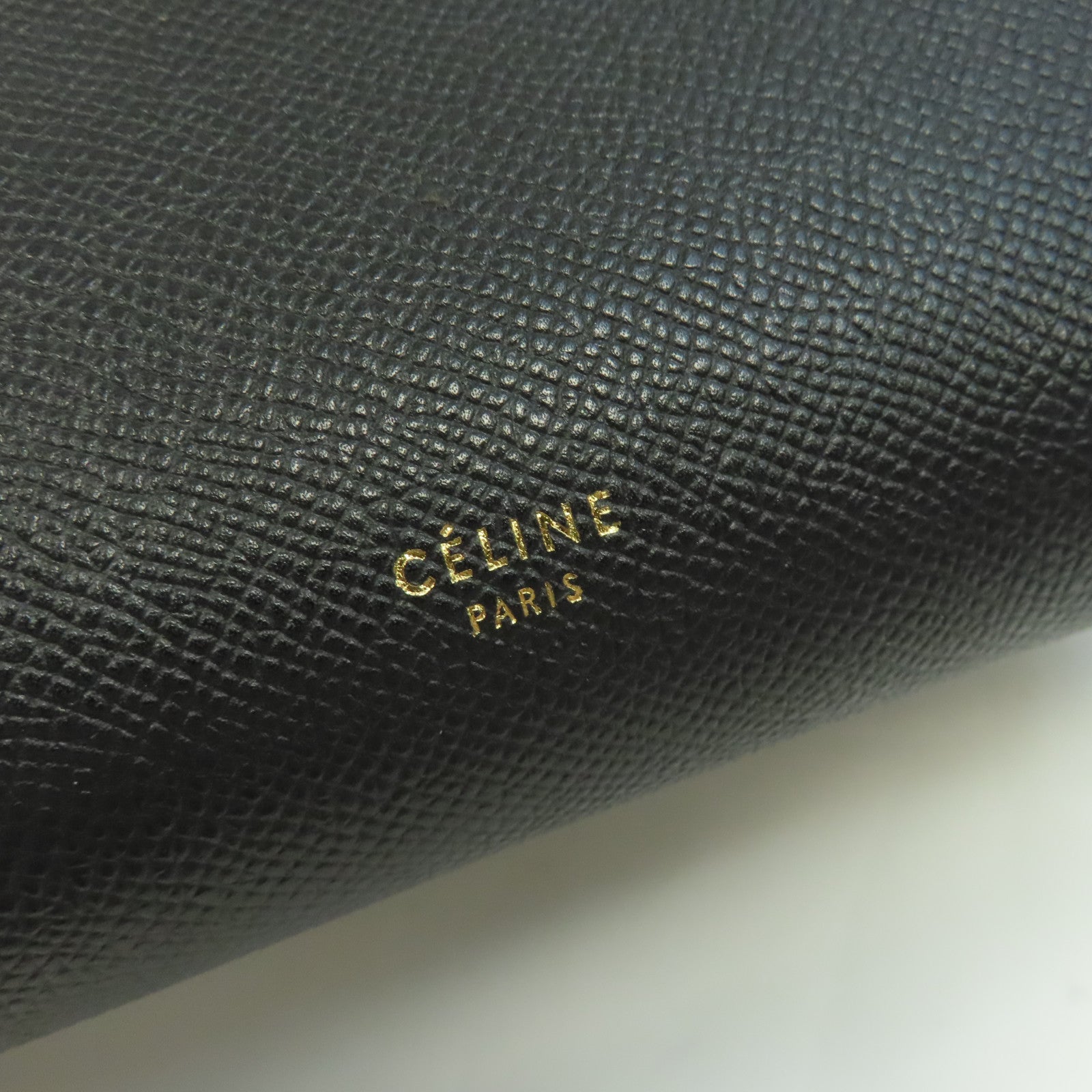 CELINE 牛皮皮革Belt Bag金扣手挽肩背兩用袋黑色