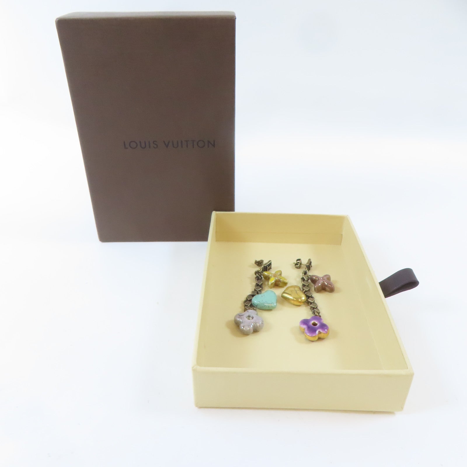 LOUIS VUITTON 【激減優惠】金屬Burkle Dray Charm Baroque Earrings耳環銅色/黃色/紫色/金色