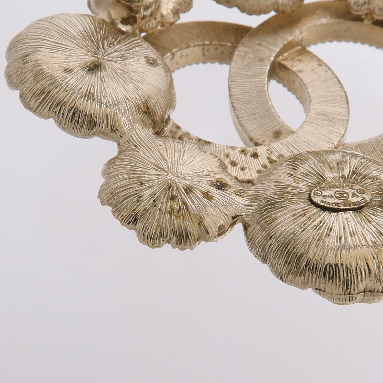 CHANEL 金屬Floral CC Brooch胸針