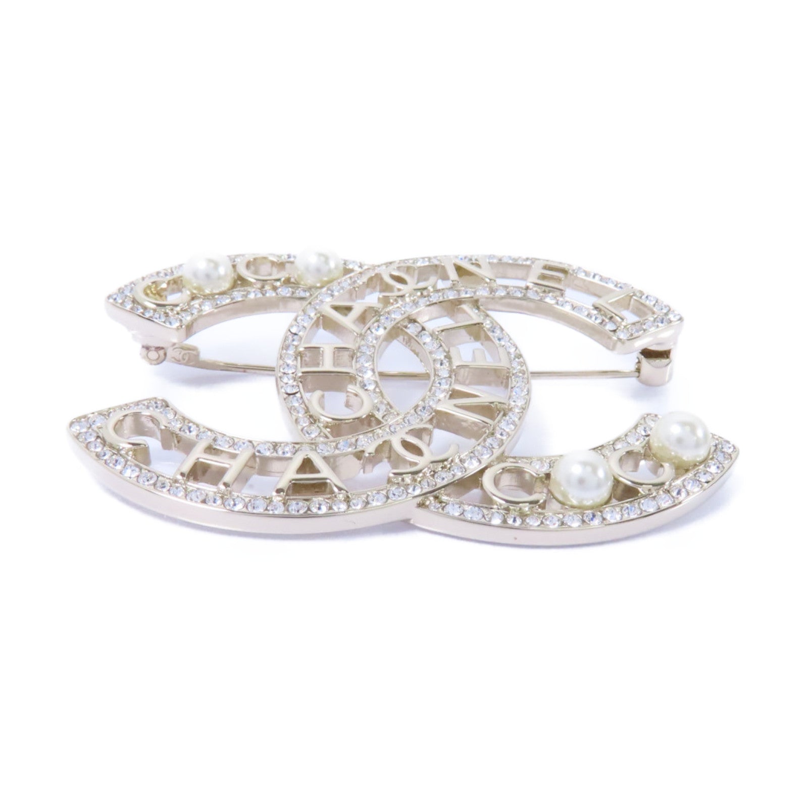 CHANEL PVC/金屬Brooch胸針銀色/白色