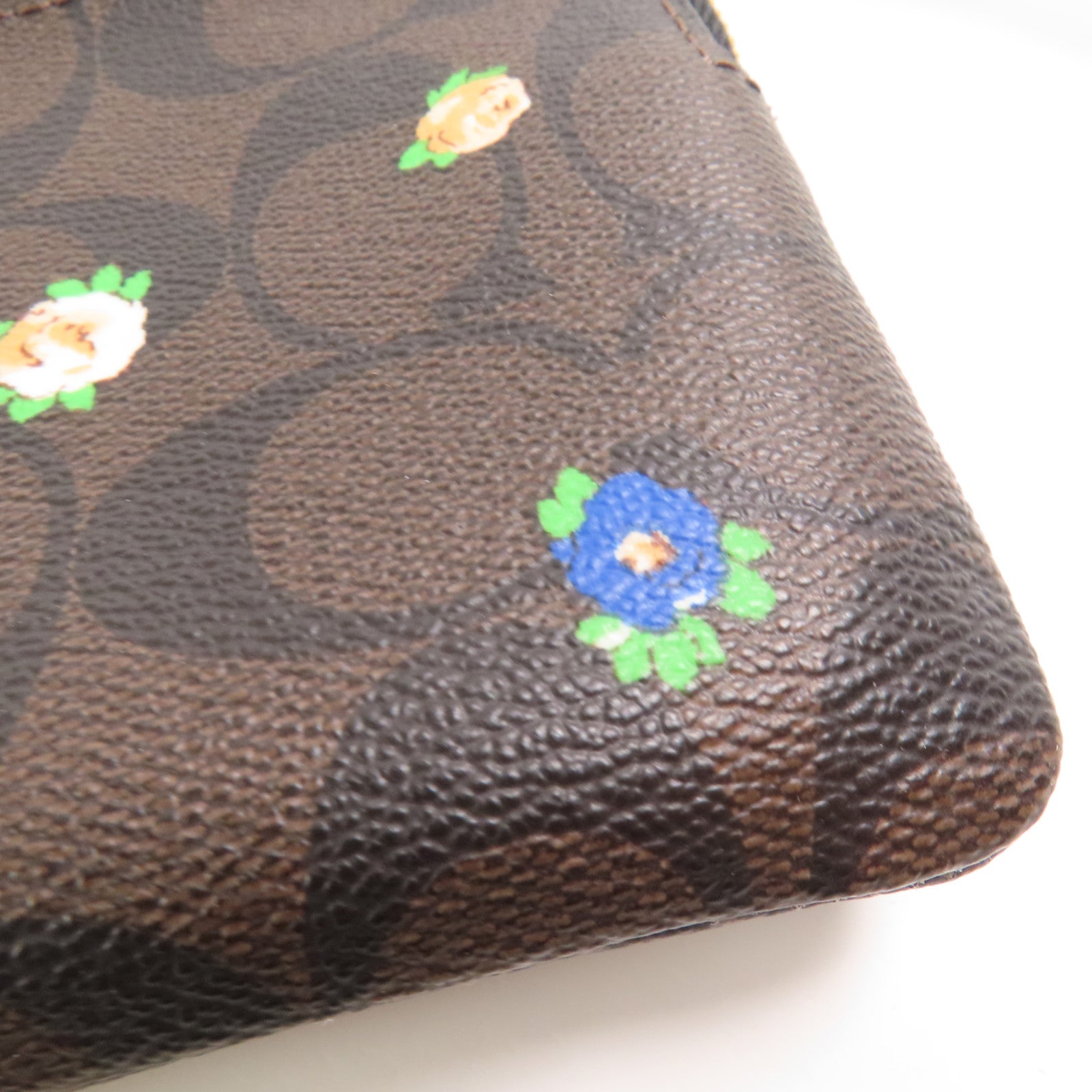 COACH 塗層帆布Pouch金扣手拿包