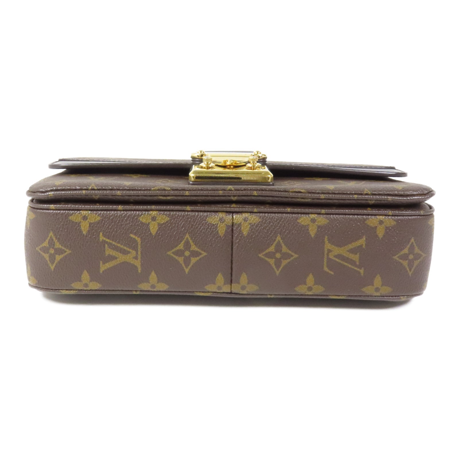 LOUIS VUITTON Monogram Marceau金扣肩背袋棕色