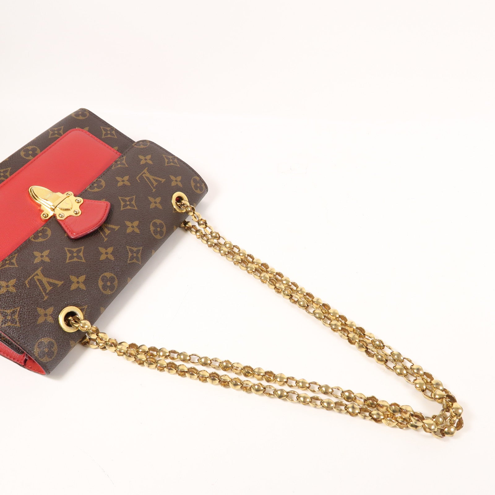 LOUIS VUITTON Monogram Victoire金扣鏈帶肩背袋
