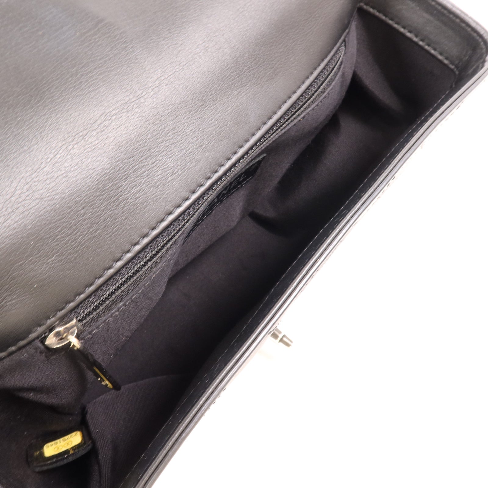 CHANEL 牛皮皮革Chain Shoulder銀扣手挽肩背兩用袋