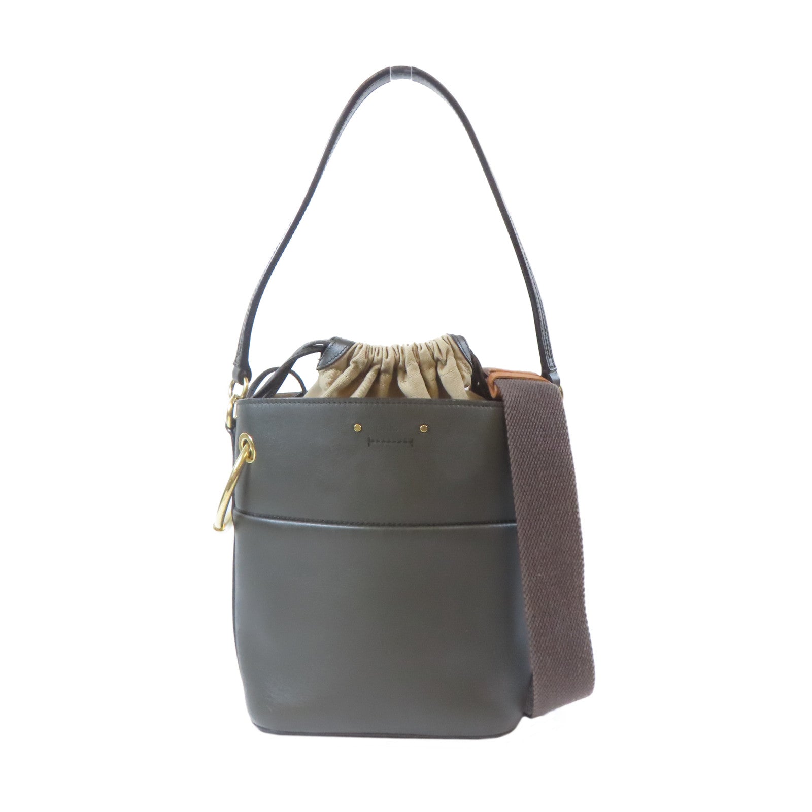 Chloe 牛皮皮革2way Shoulder Bag金扣手挽肩背兩用袋綠色