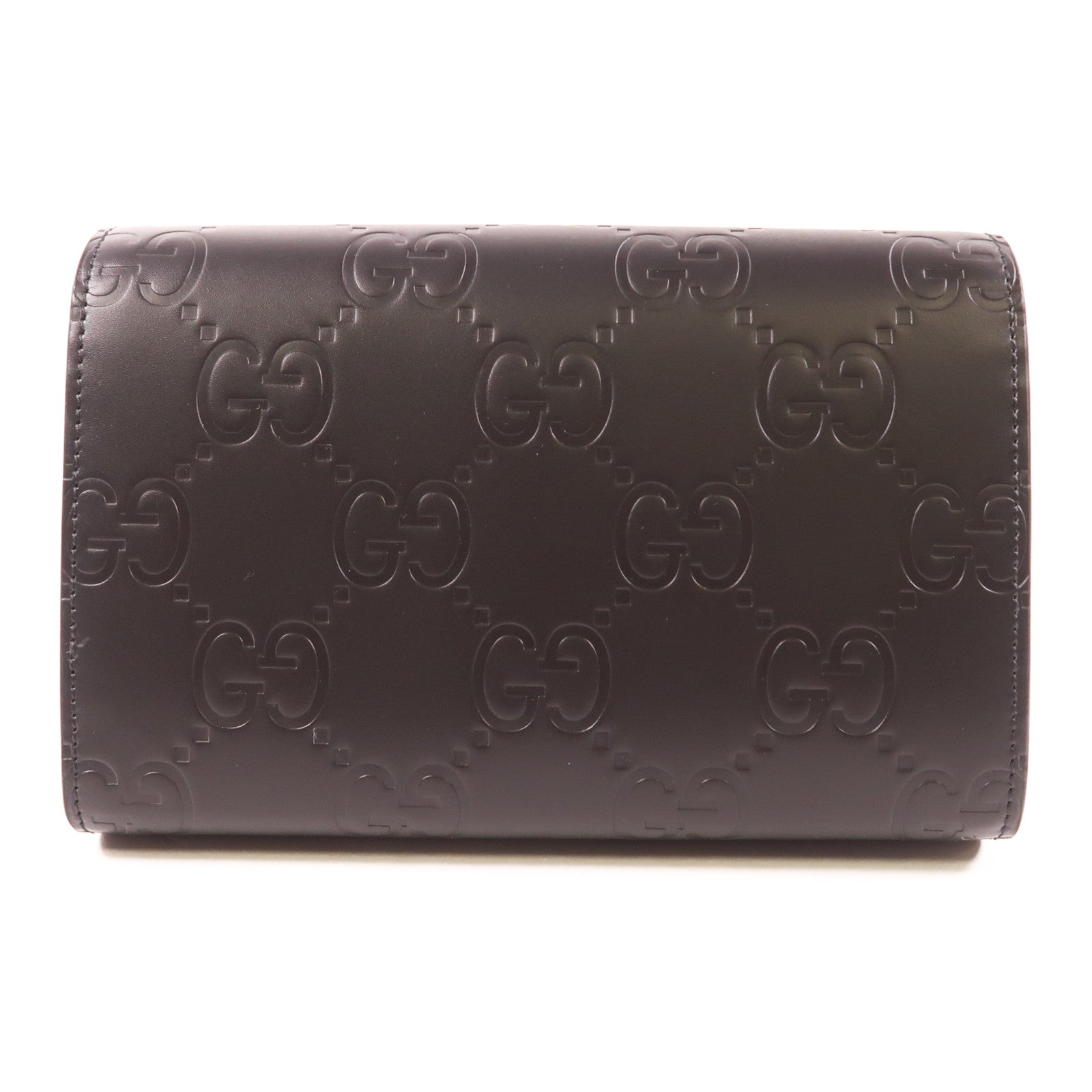 GUCCI 皮革GG Chain Wallet金扣手拿包/鏈帶肩背袋