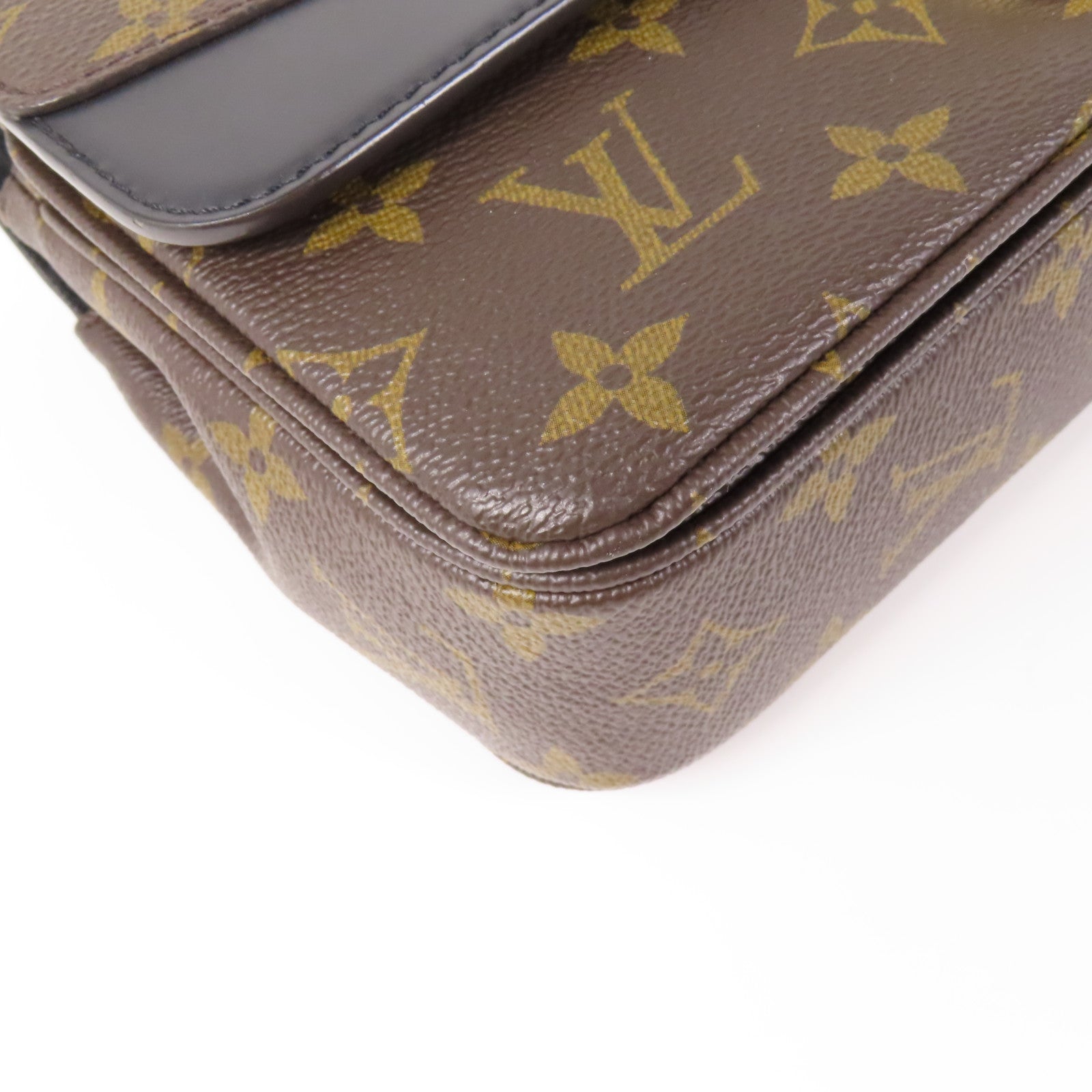 LOUIS VUITTON Monogram Marceau金扣肩背袋棕色