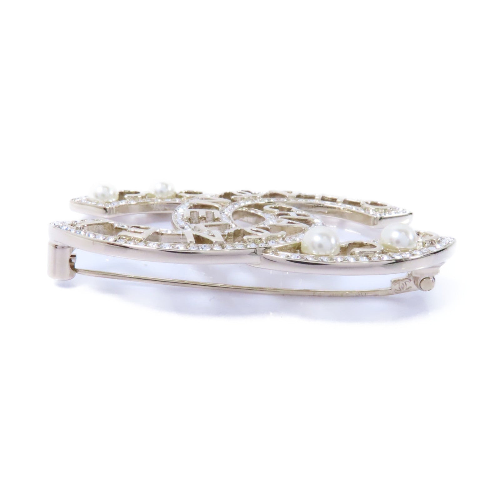 CHANEL PVC/金屬Brooch胸針銀色/白色