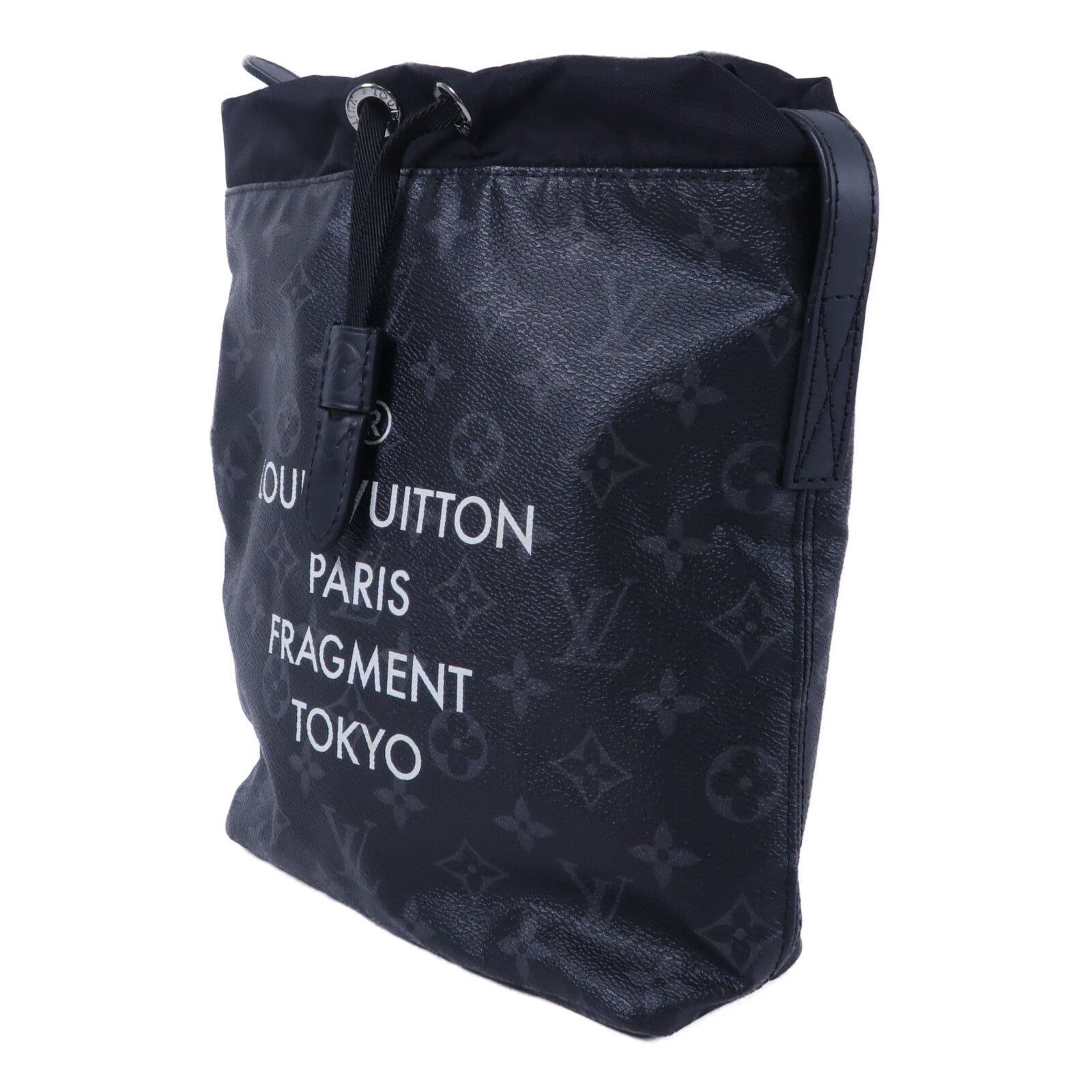 LOUIS VUITTON Monogram Eclipse LV x Hiroshi Fujiwara Fragment肩背袋