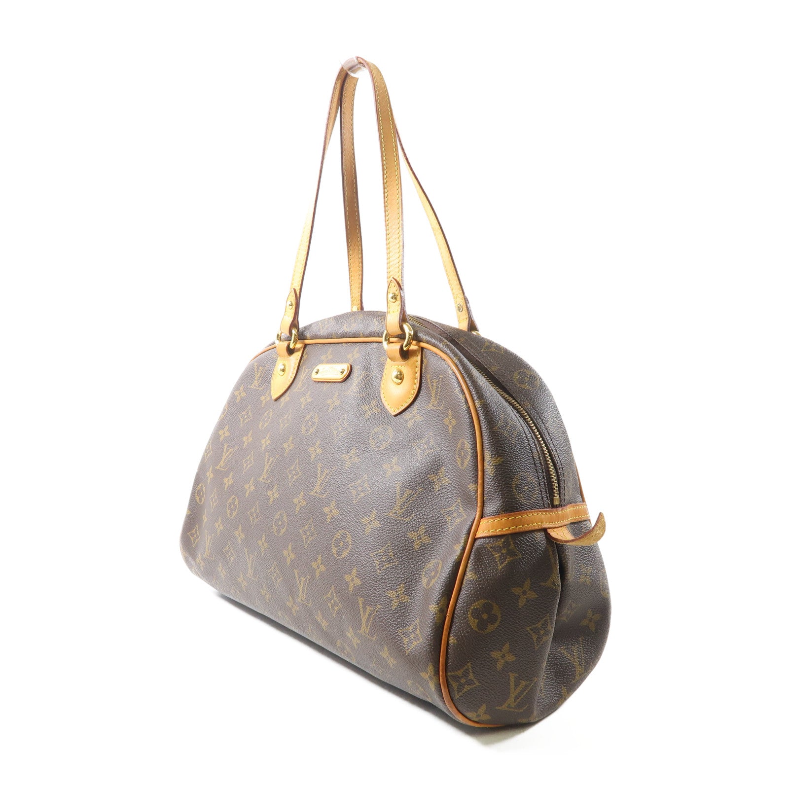 LOUIS VUITTON 【激減優惠】Monogram Montorgueil PM金扣肩背袋啡色