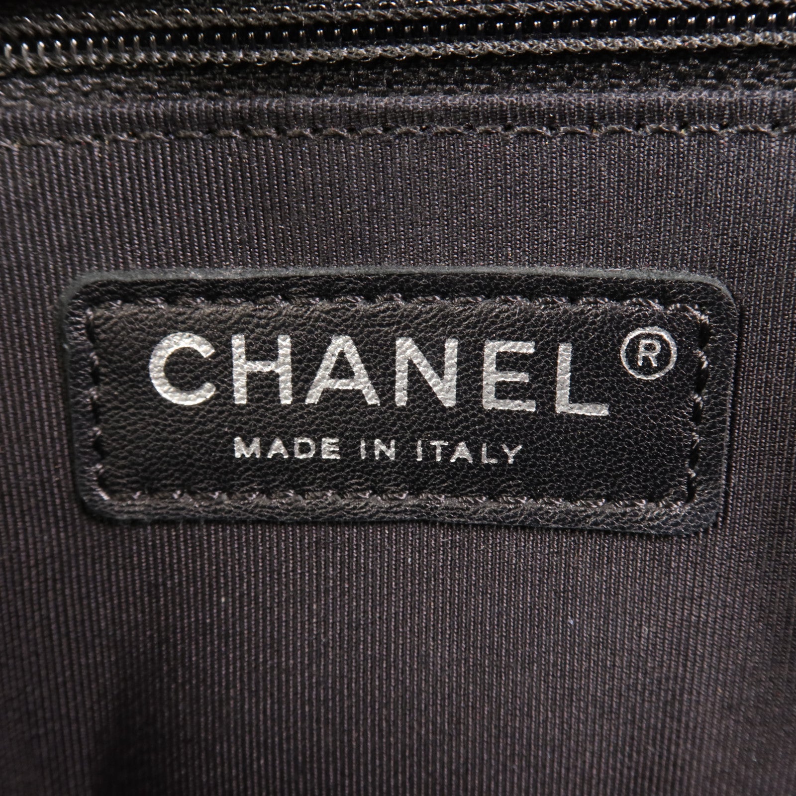 CHANEL 牛皮皮革Chain Shoulder銀扣手挽肩背兩用袋