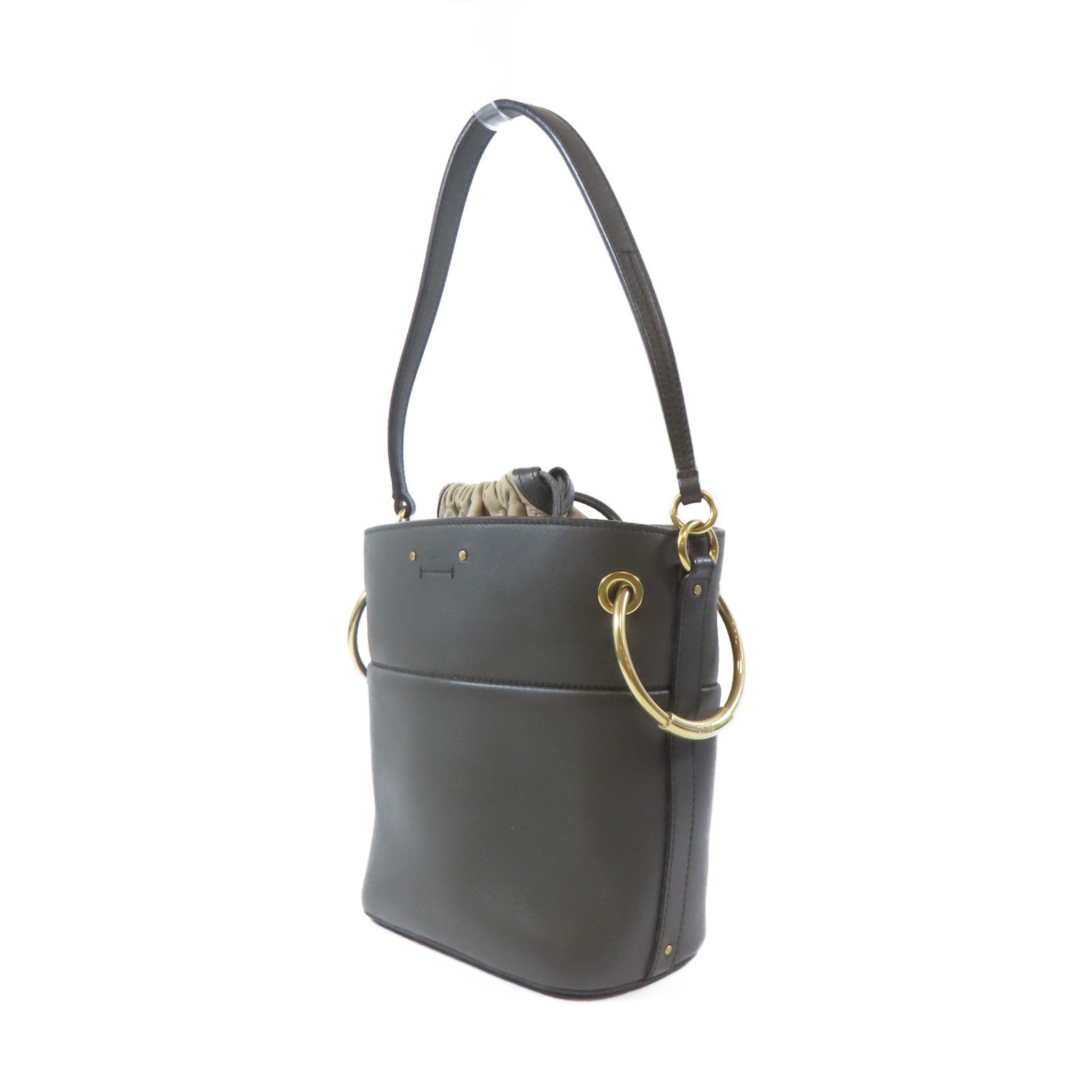 Chloe 牛皮皮革2way Shoulder Bag金扣手挽肩背兩用袋綠色