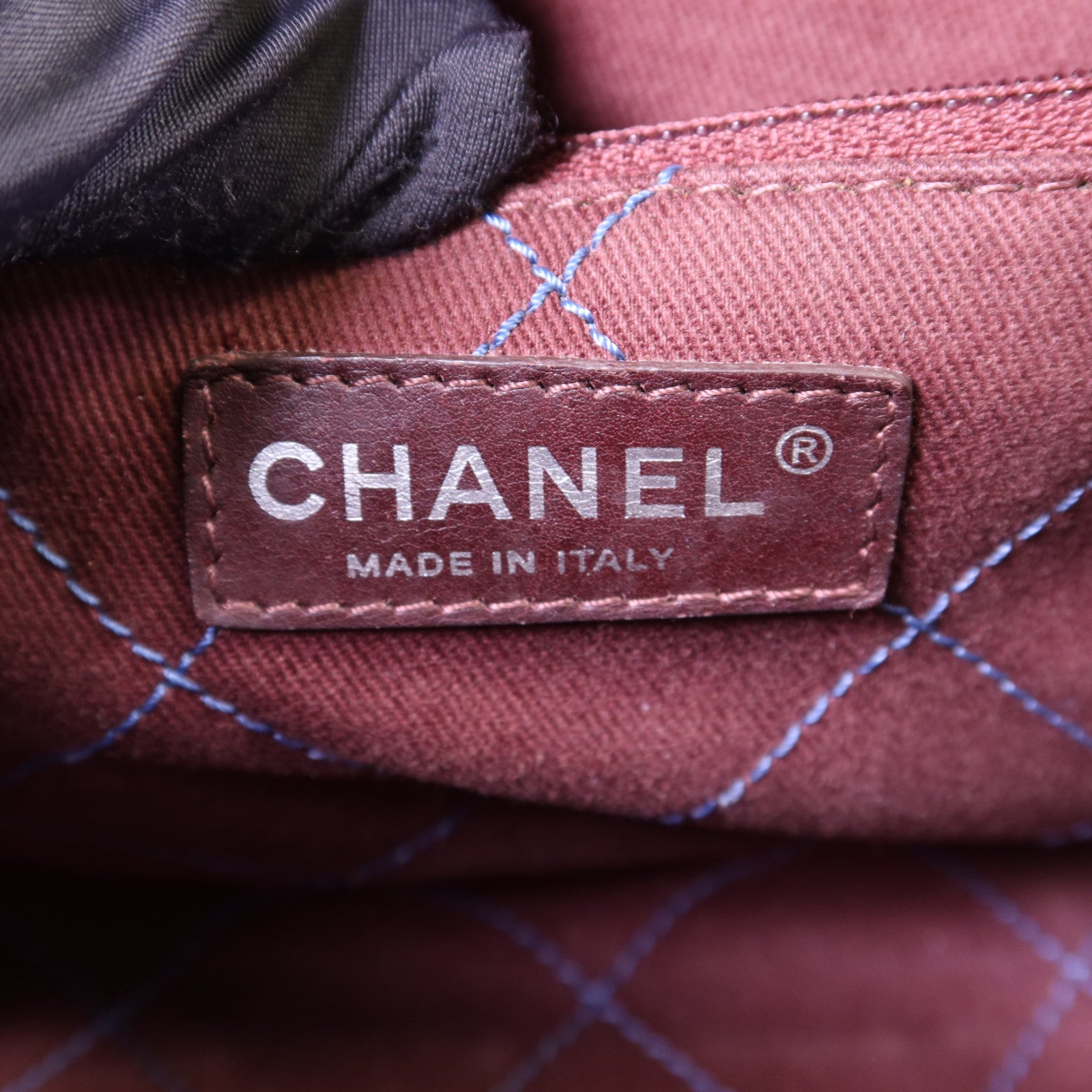 CHANEL 牛皮皮革Chain Shoulder Bag銀扣鏈帶手挽肩背兩用袋