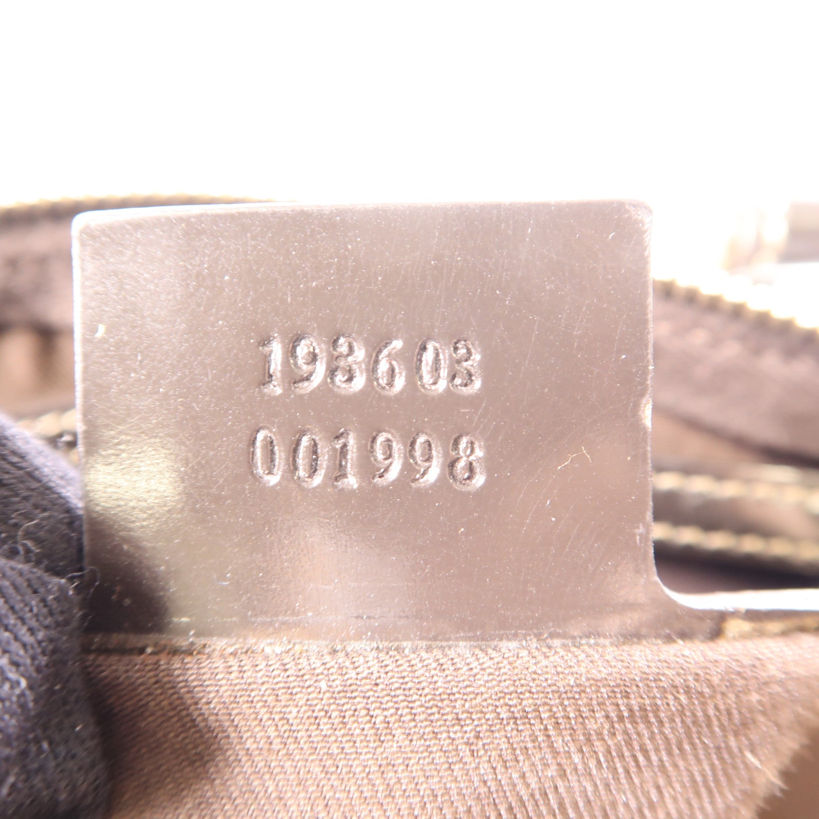 GUCCI 塗層帆布Boston Bag金扣手挽袋啡色
