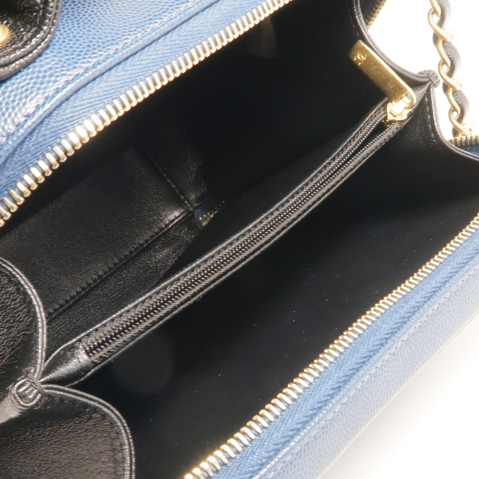 CHANEL 牛皮皮革Vanity Case金扣手挽肩背兩用袋