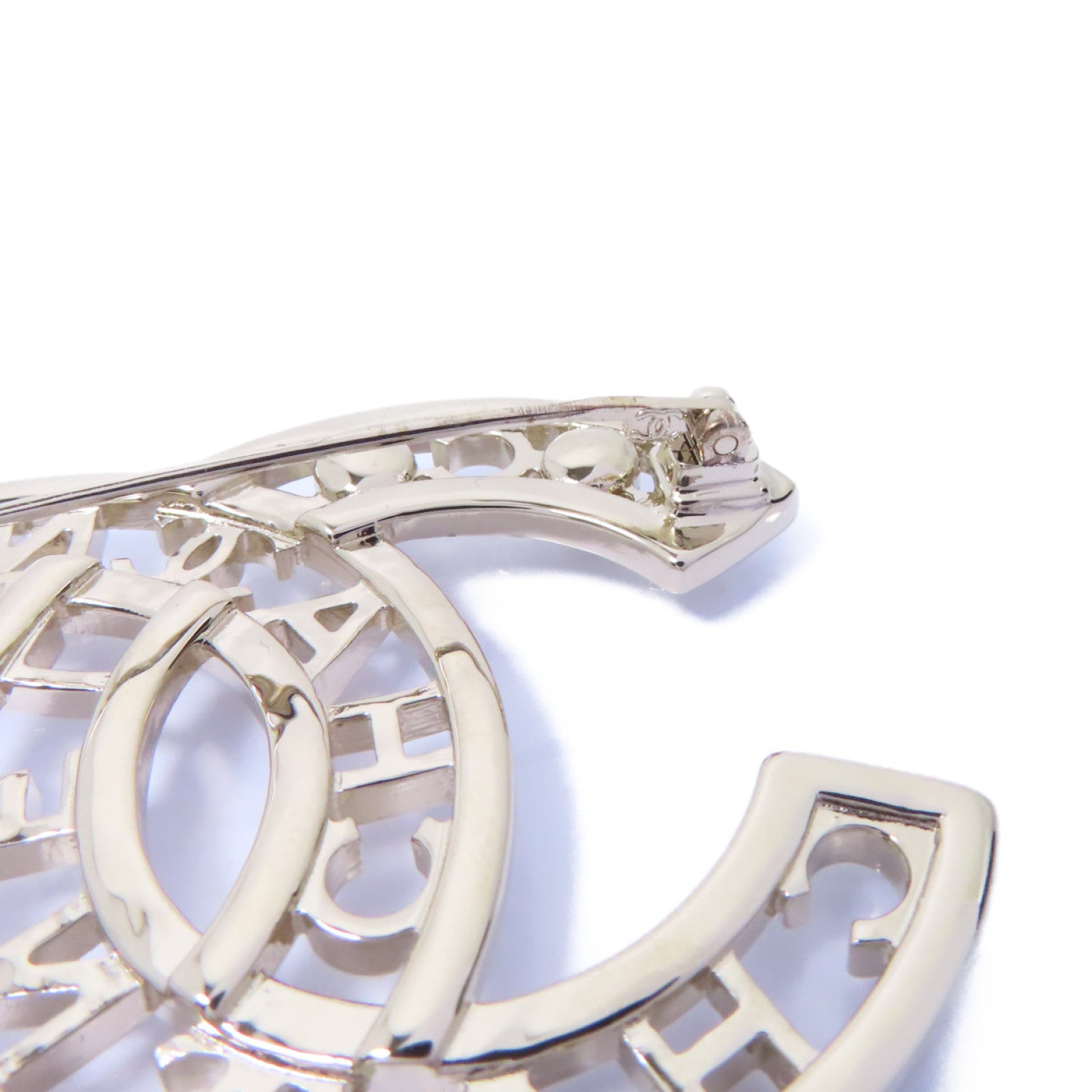 CHANEL PVC/金屬Brooch胸針銀色/白色