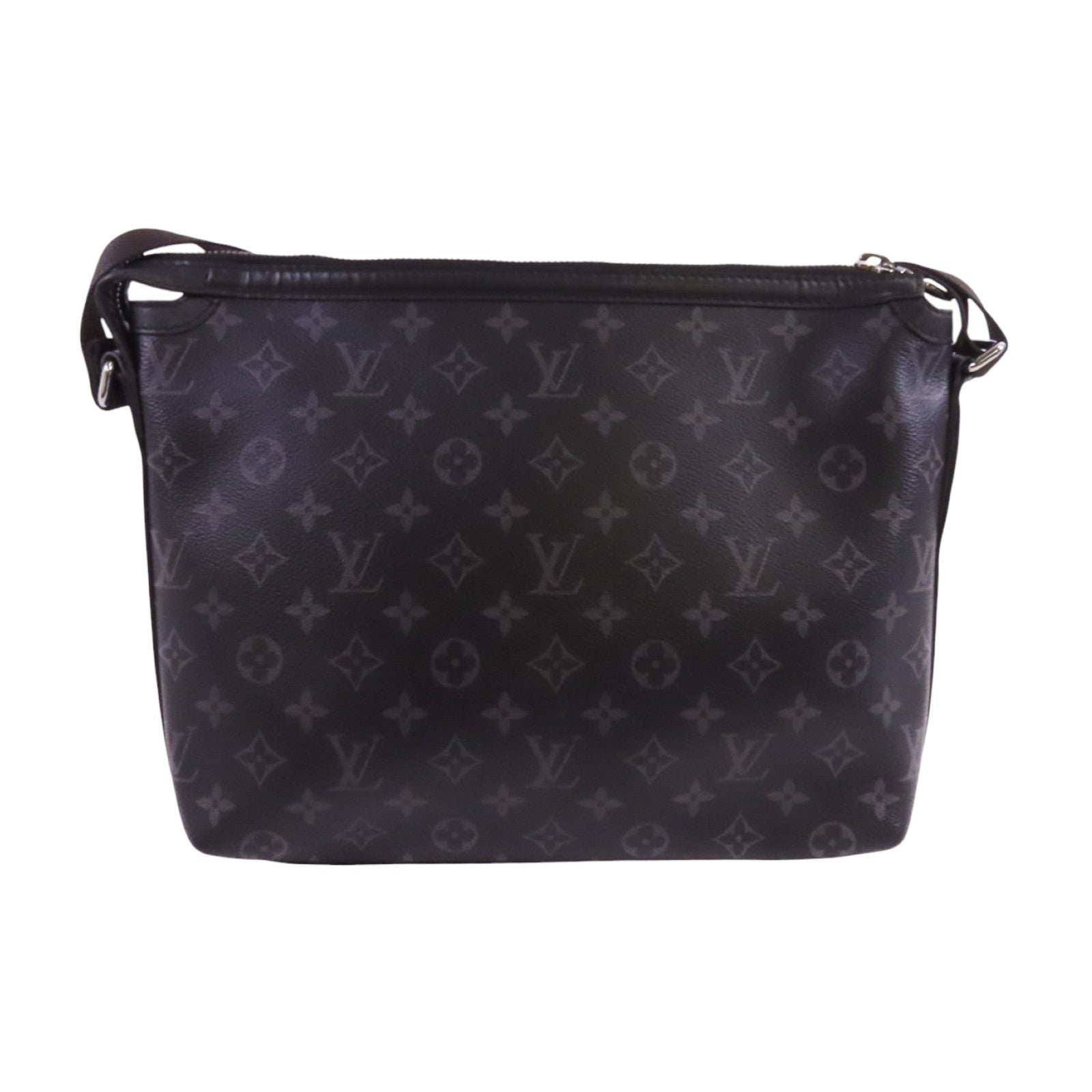 LOUIS VUITTON Monogram Eclipse Odyssey Messenger PM銀扣肩背袋