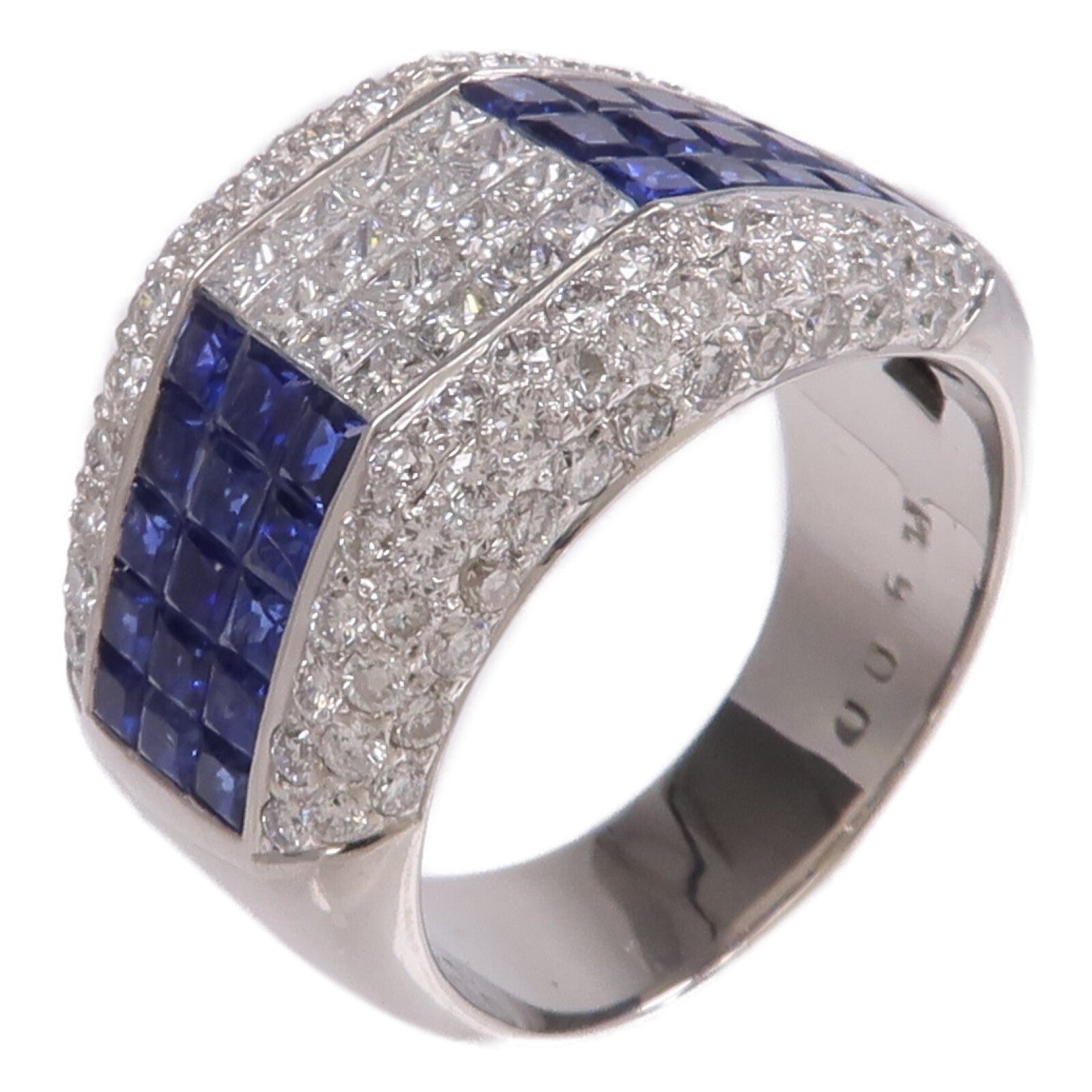 JEWELRY PT900鉑金Sapphire Diamond Ring藍寶石/鑽石戒指