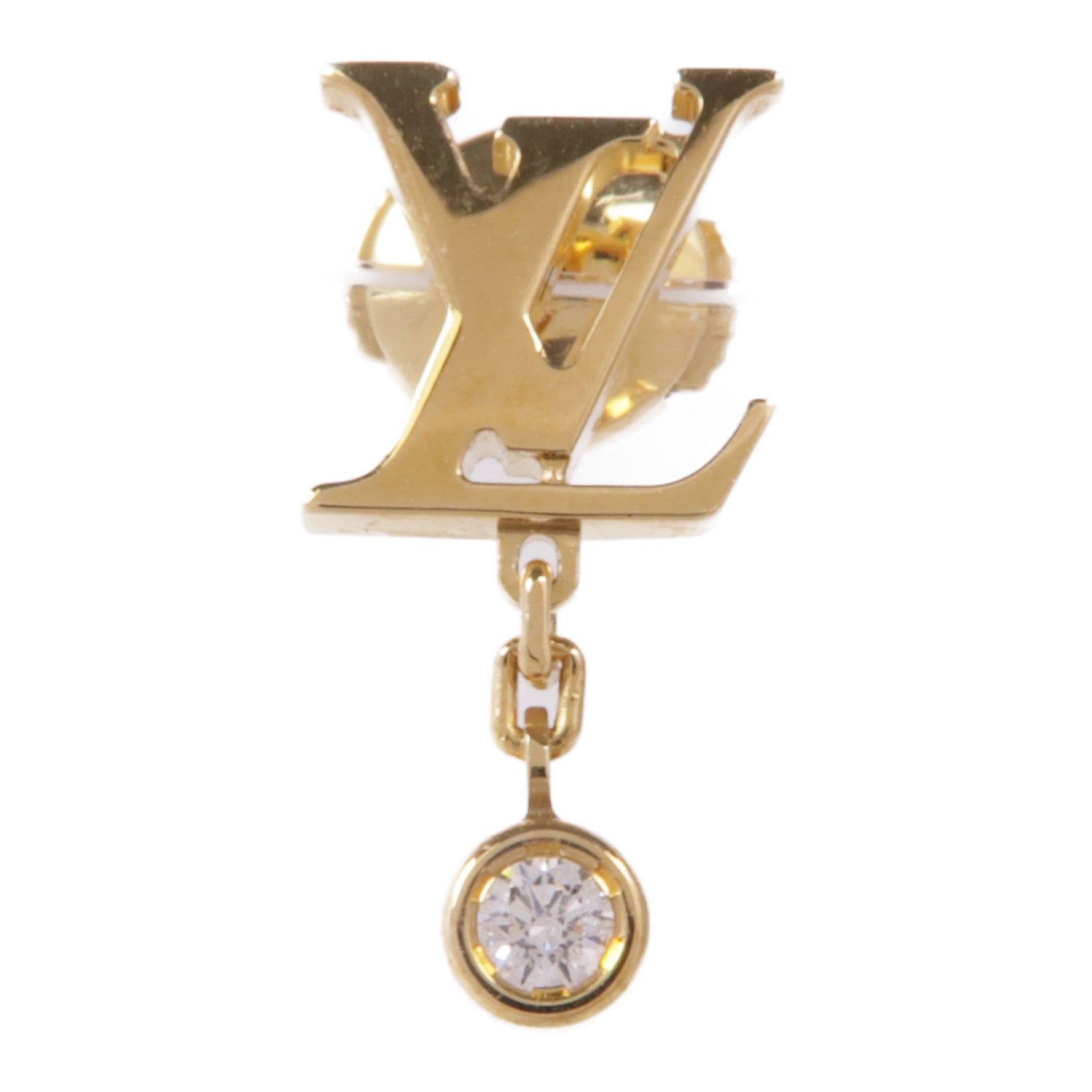 LOUIS VUITTON 18K黃金Idylle Blossom Ear Stud鑽石耳環