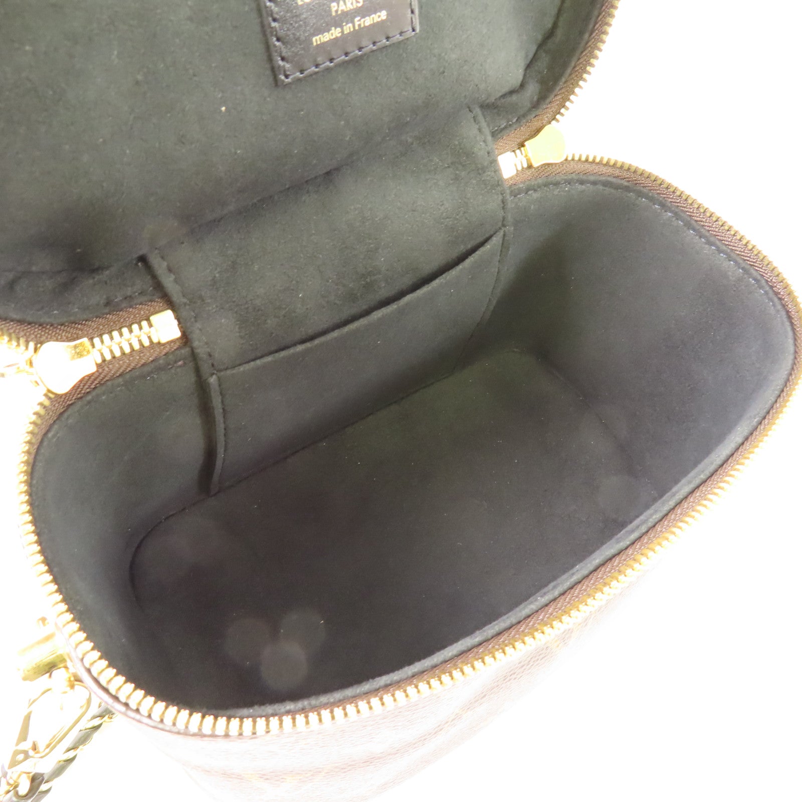 LOUIS VUITTON Monogram Reverse Vanity PM金扣手挽肩背兩用袋棕色
