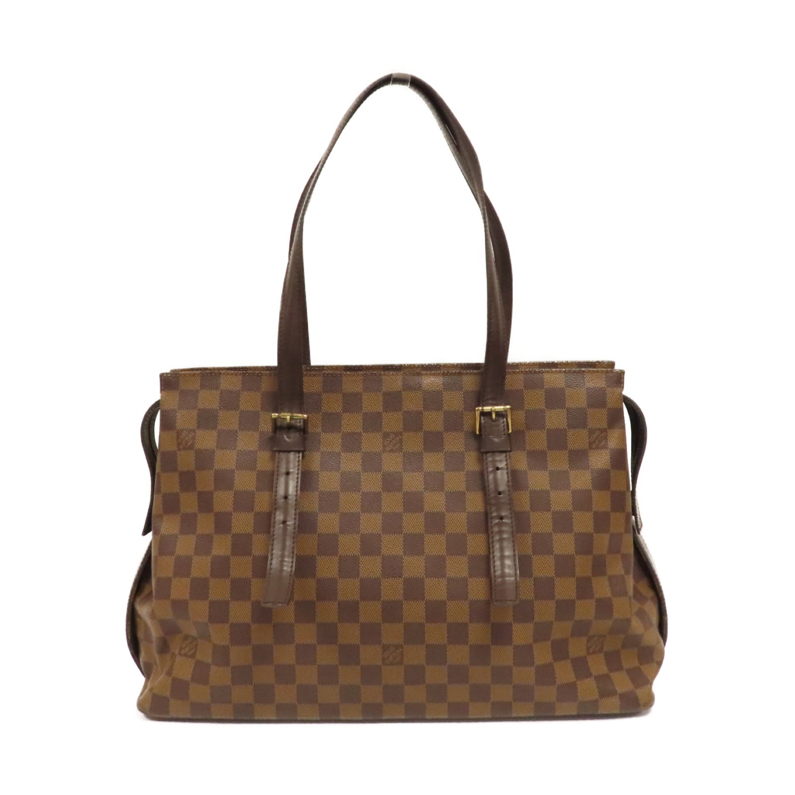 LOUIS VUITTON Damier Chelsea金扣肩背袋啡色