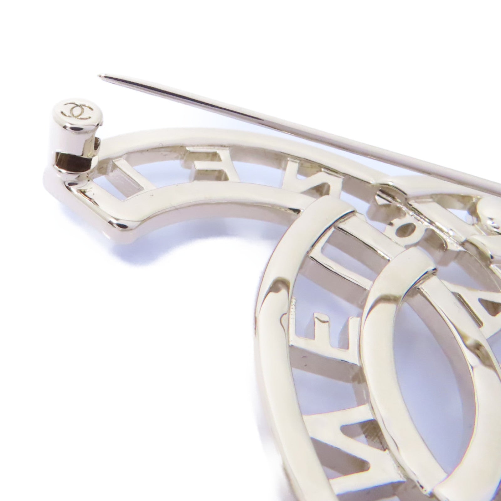 CHANEL PVC/金屬Brooch胸針銀色/白色