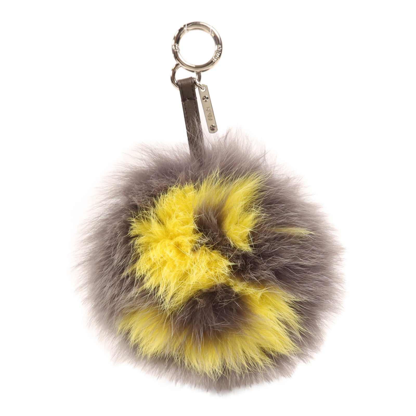 FENDI 毛皮Charm銀扣掛飾