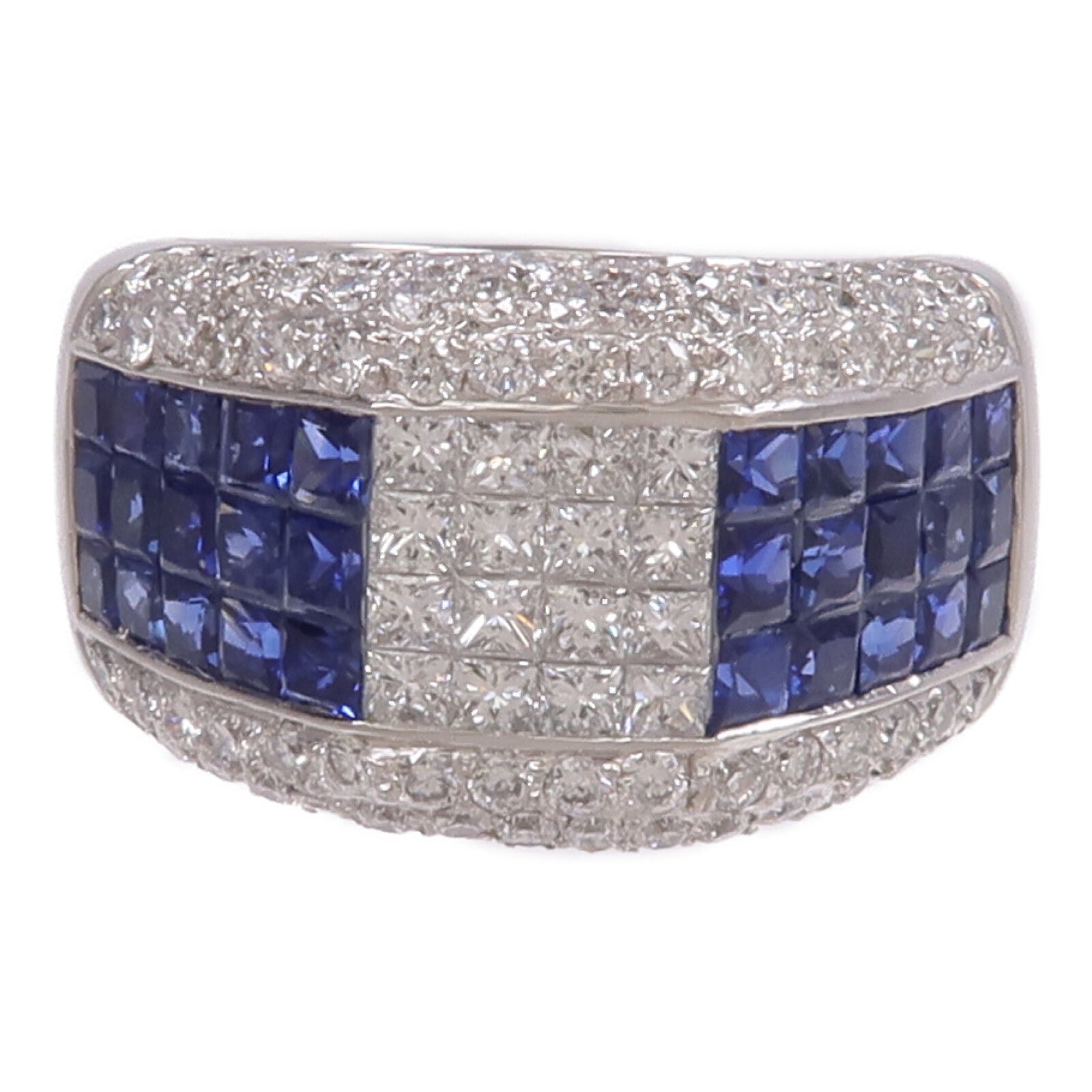 JEWELRY PT900鉑金Sapphire Diamond Ring藍寶石/鑽石戒指