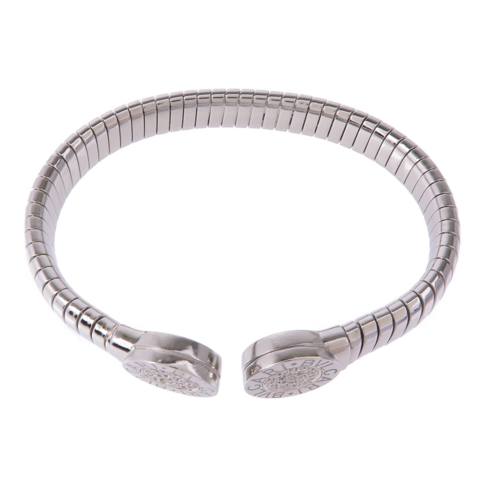 BVLGARI 鋼Tubogas Diamond Bracelet鑽石手鐲