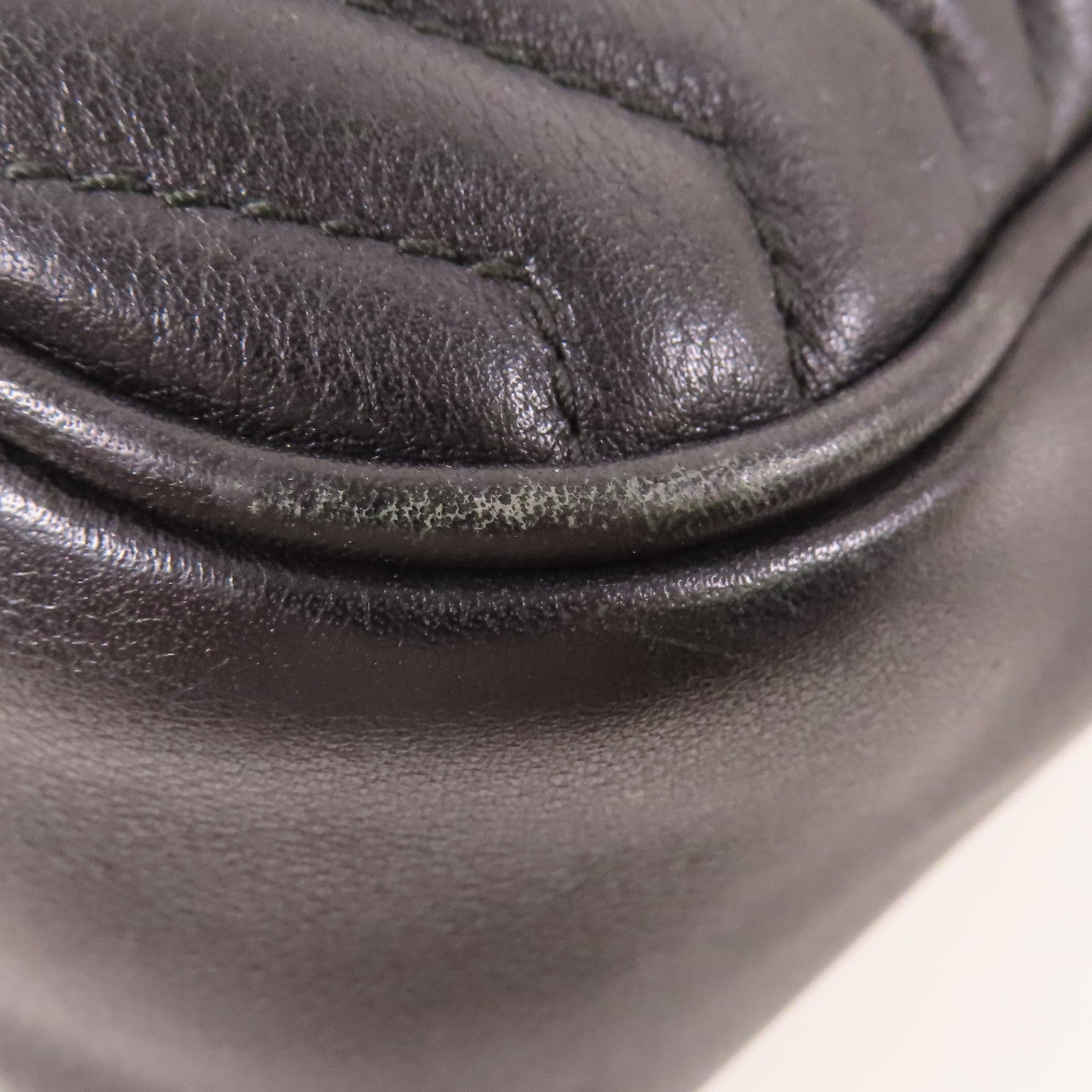 GUCCI GG GHW GG Marmont Chain Shoulder Bag 443499 Calfskin Leather Black