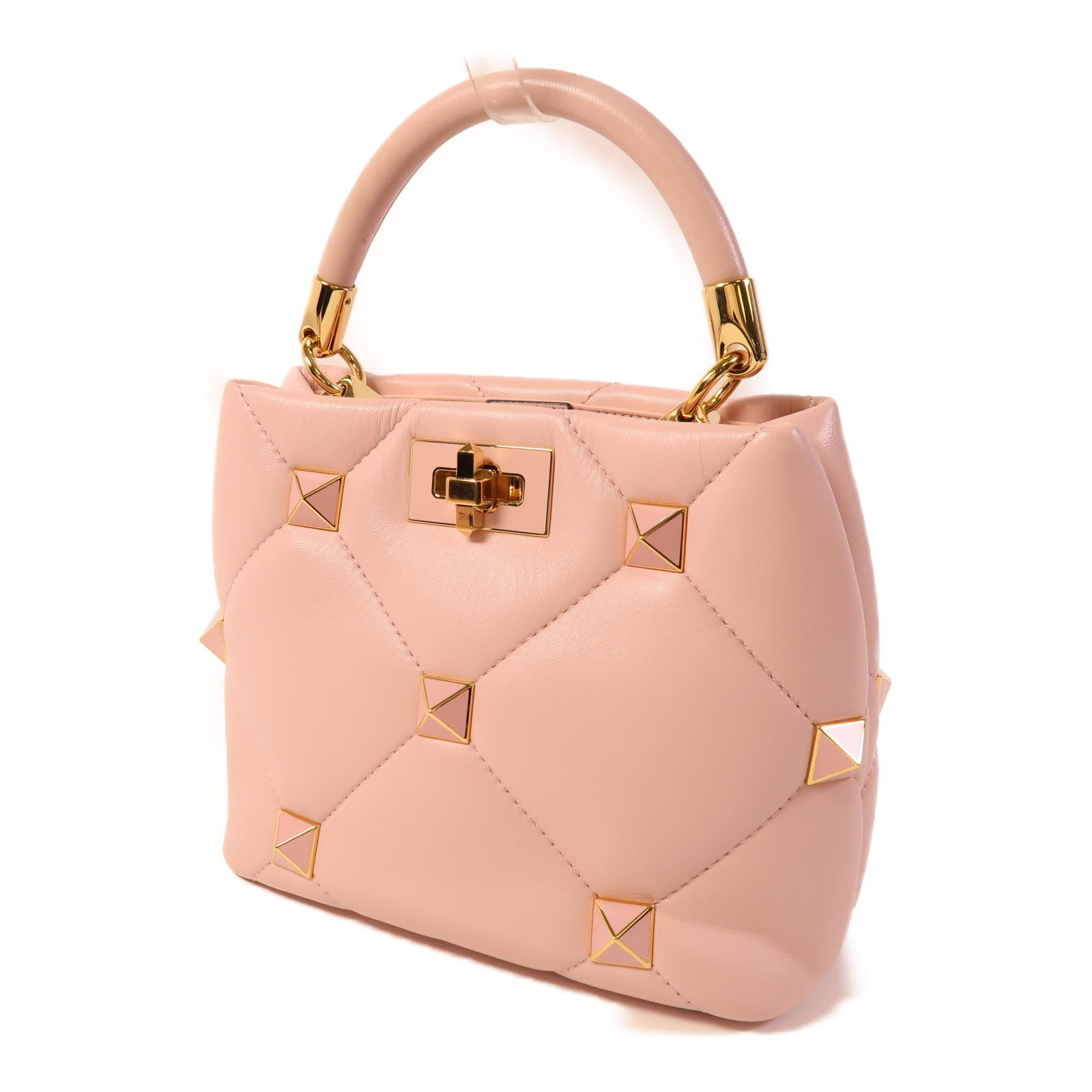 Valentino 牛皮皮革2 Way Shoulder Bag金扣手挽肩背兩用袋