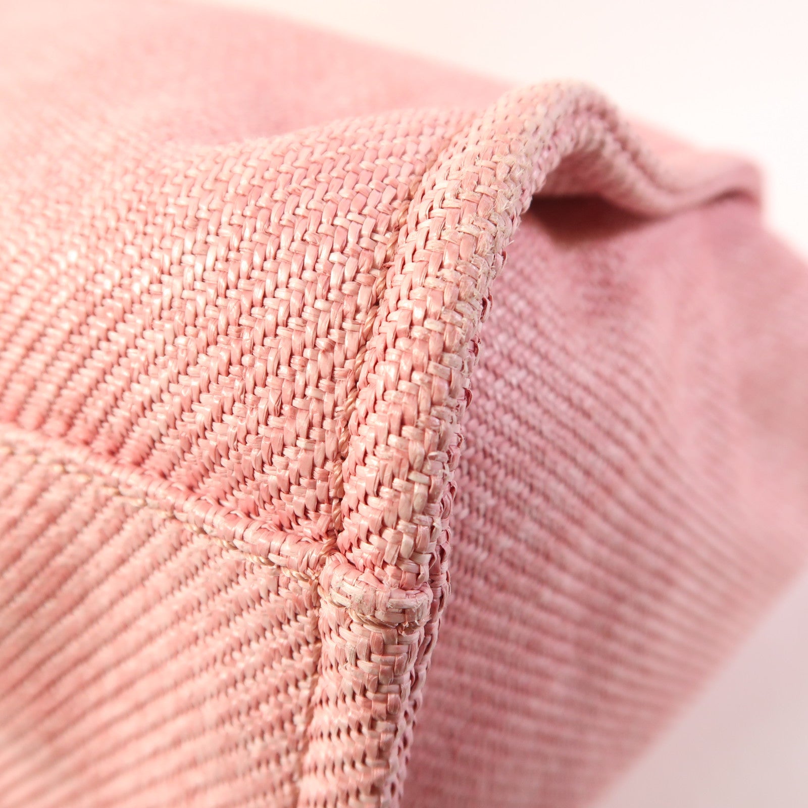 CHANEL Straw Deavuille Tote銀扣手挽肩背兩用袋