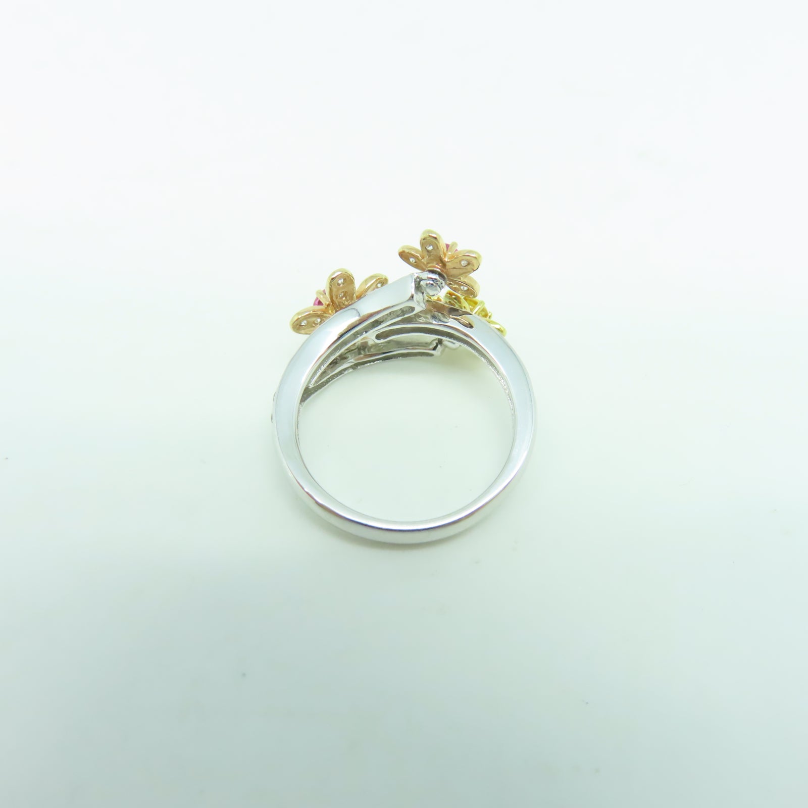 JEWELRY 【激減優惠】18K白金Ring 0.33ct藍寶石/0.51ct鑽石戒指US#6.5