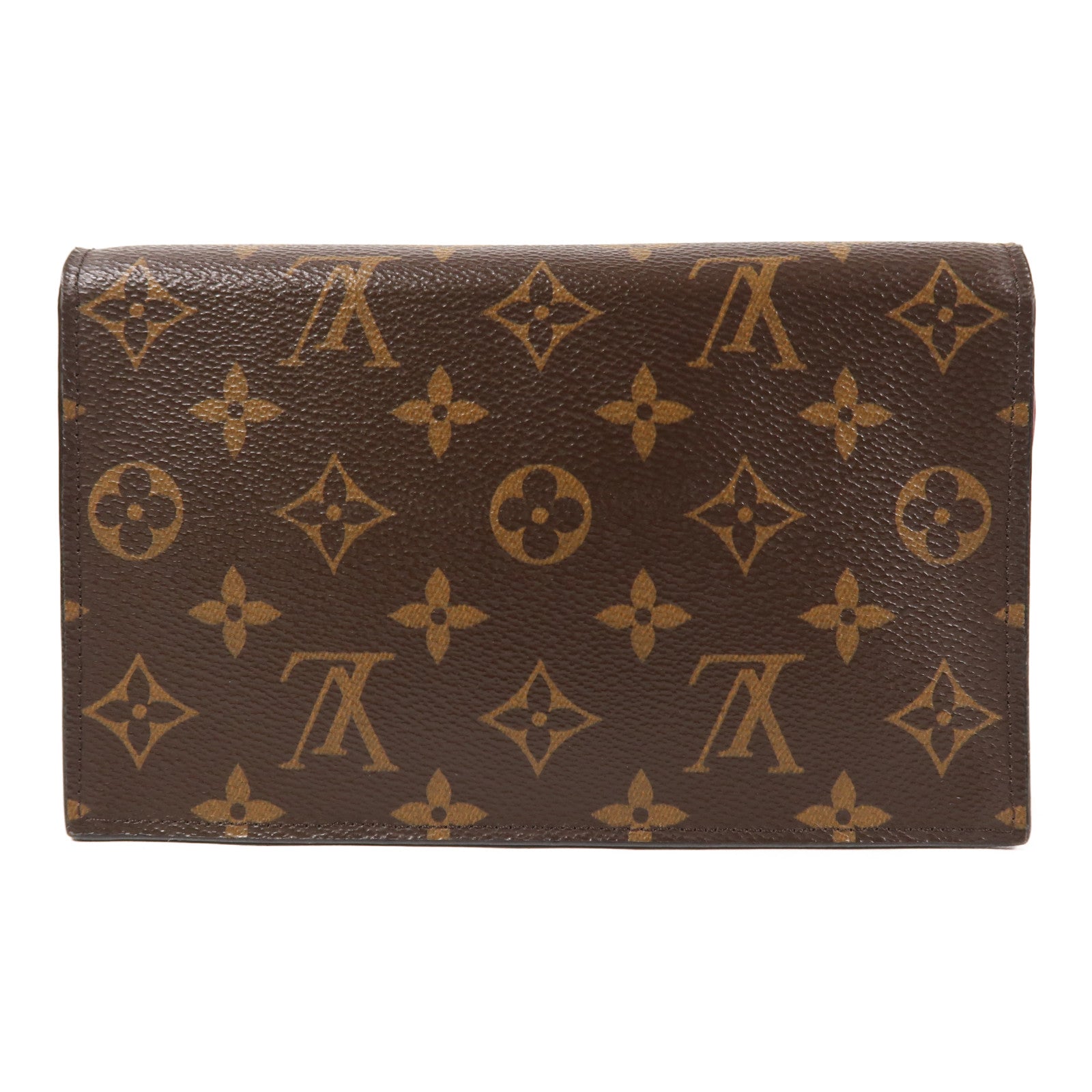 LOUIS VUITTON 【激減優惠】Monogram Portefeuille Flore金扣鏈帶肩背袋