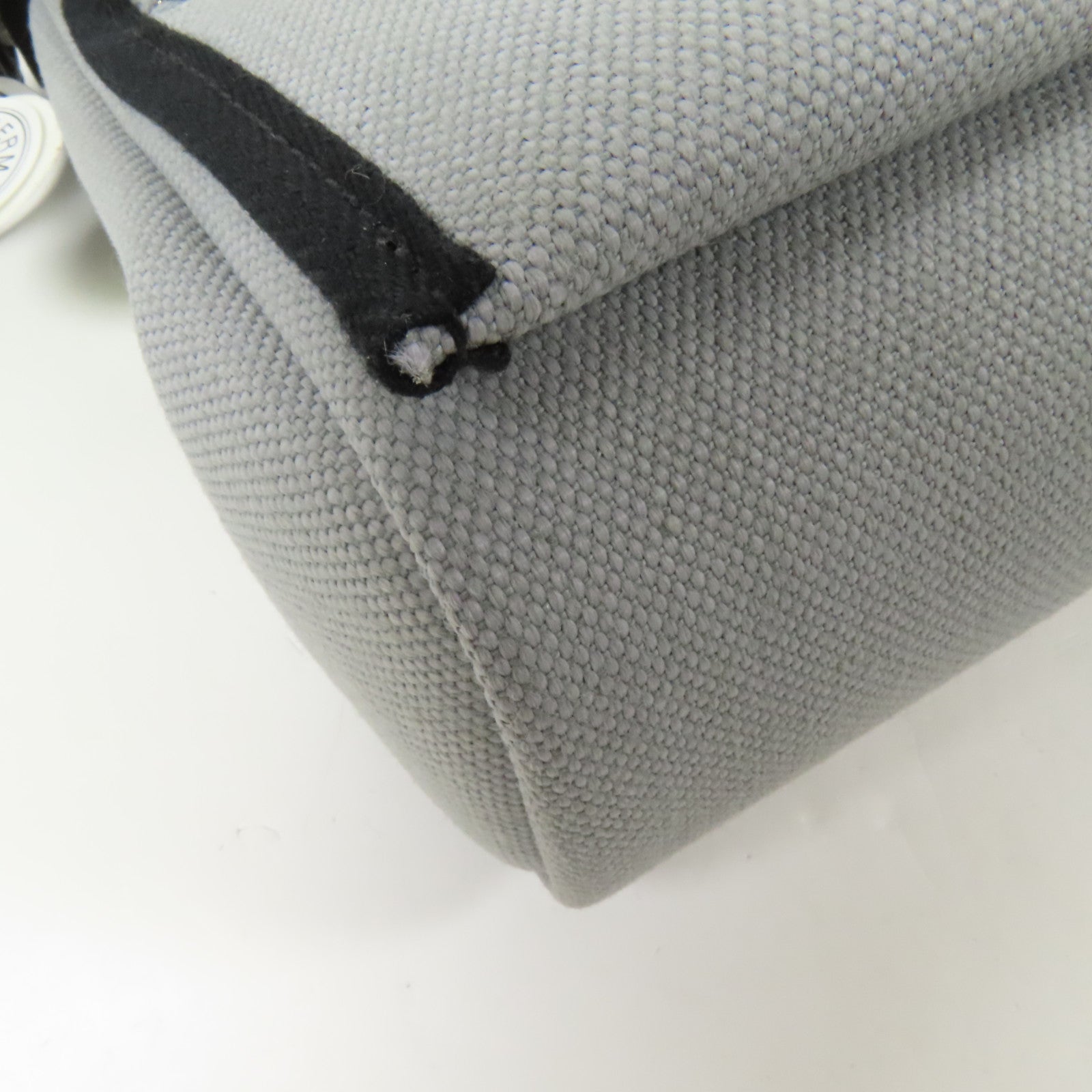 HERMES 帆布Mini Herbag肩背袋Gris Pantin