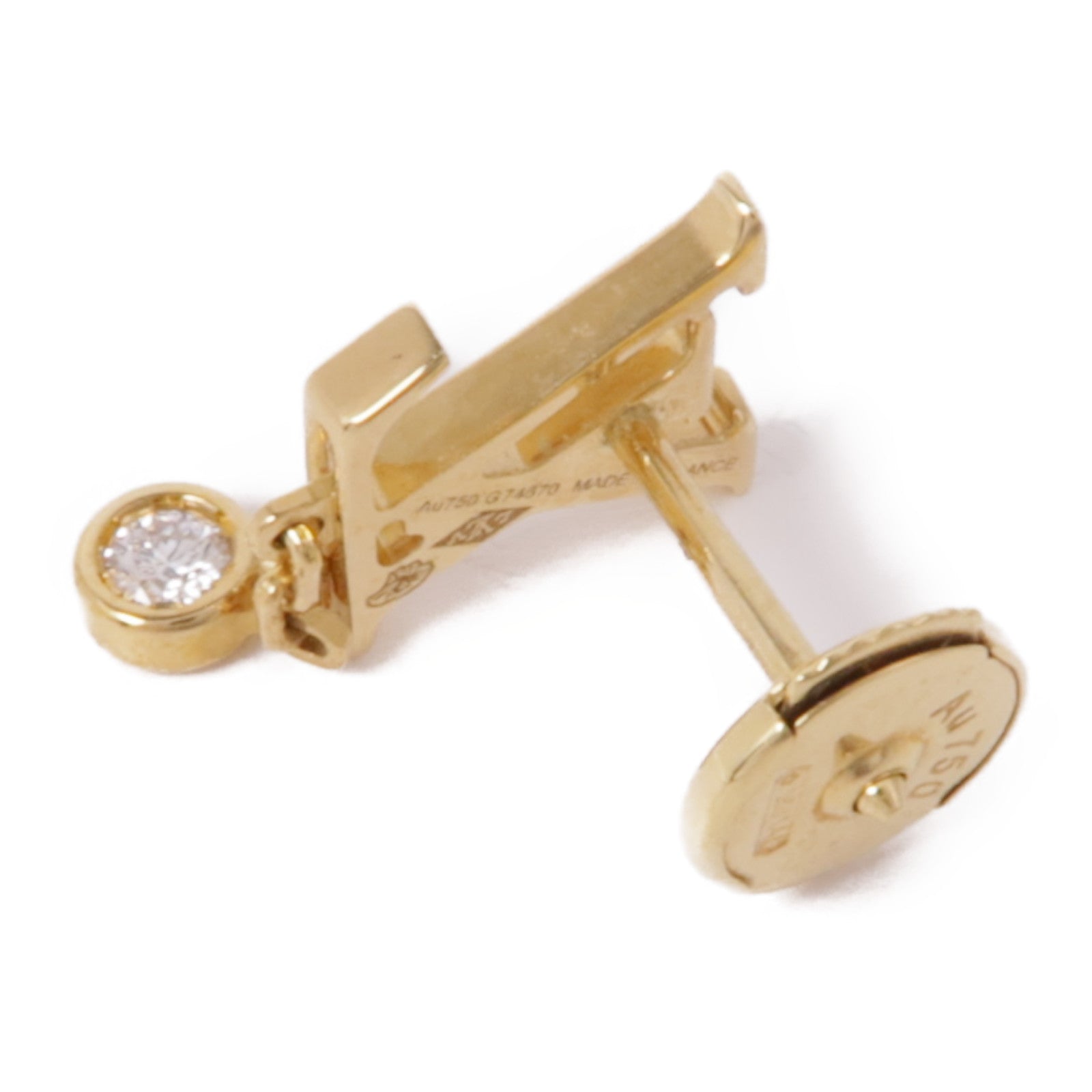 LOUIS VUITTON 18K黃金Idylle Blossom Ear Stud鑽石耳環
