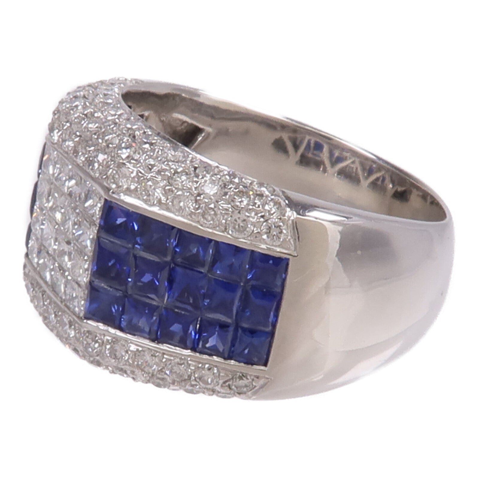 JEWELRY PT900鉑金Sapphire Diamond Ring藍寶石/鑽石戒指