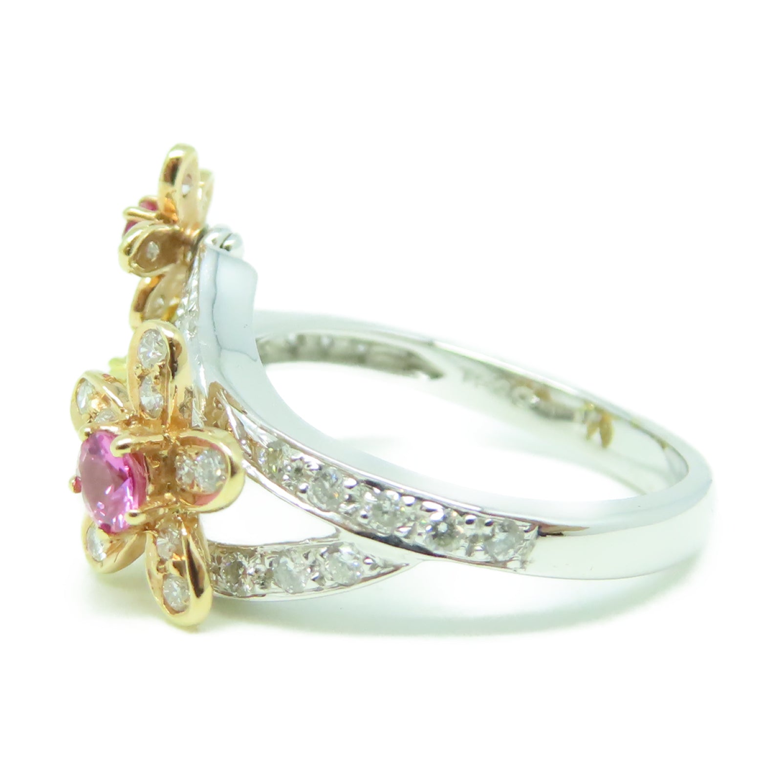 JEWELRY 【激減優惠】18K白金Ring 0.33ct藍寶石/0.51ct鑽石戒指US#6.5