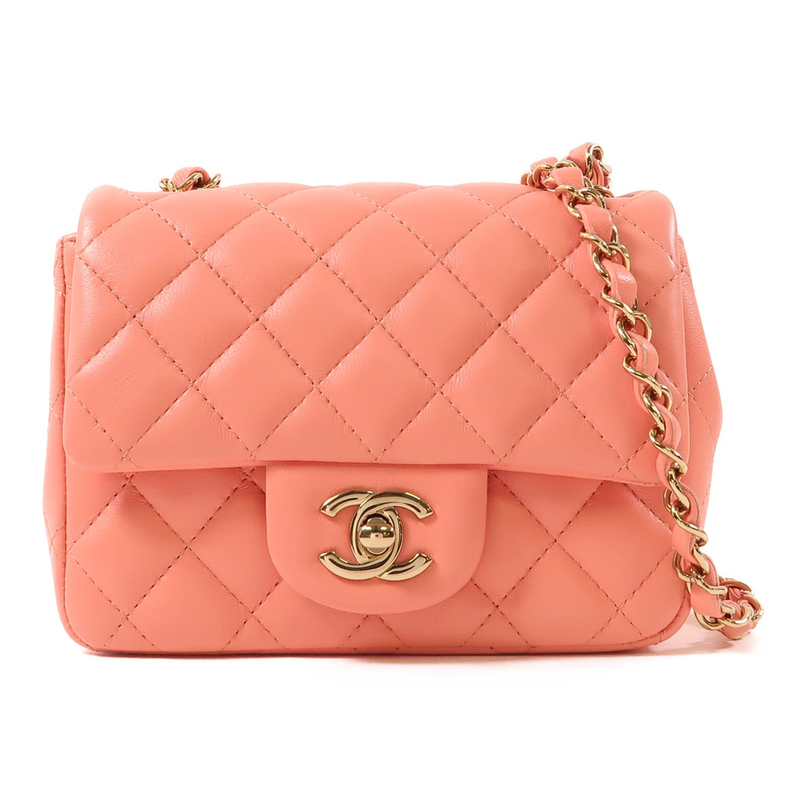 CHANEL 【激減優惠】羊皮皮革Classic 17金扣鏈帶肩背袋