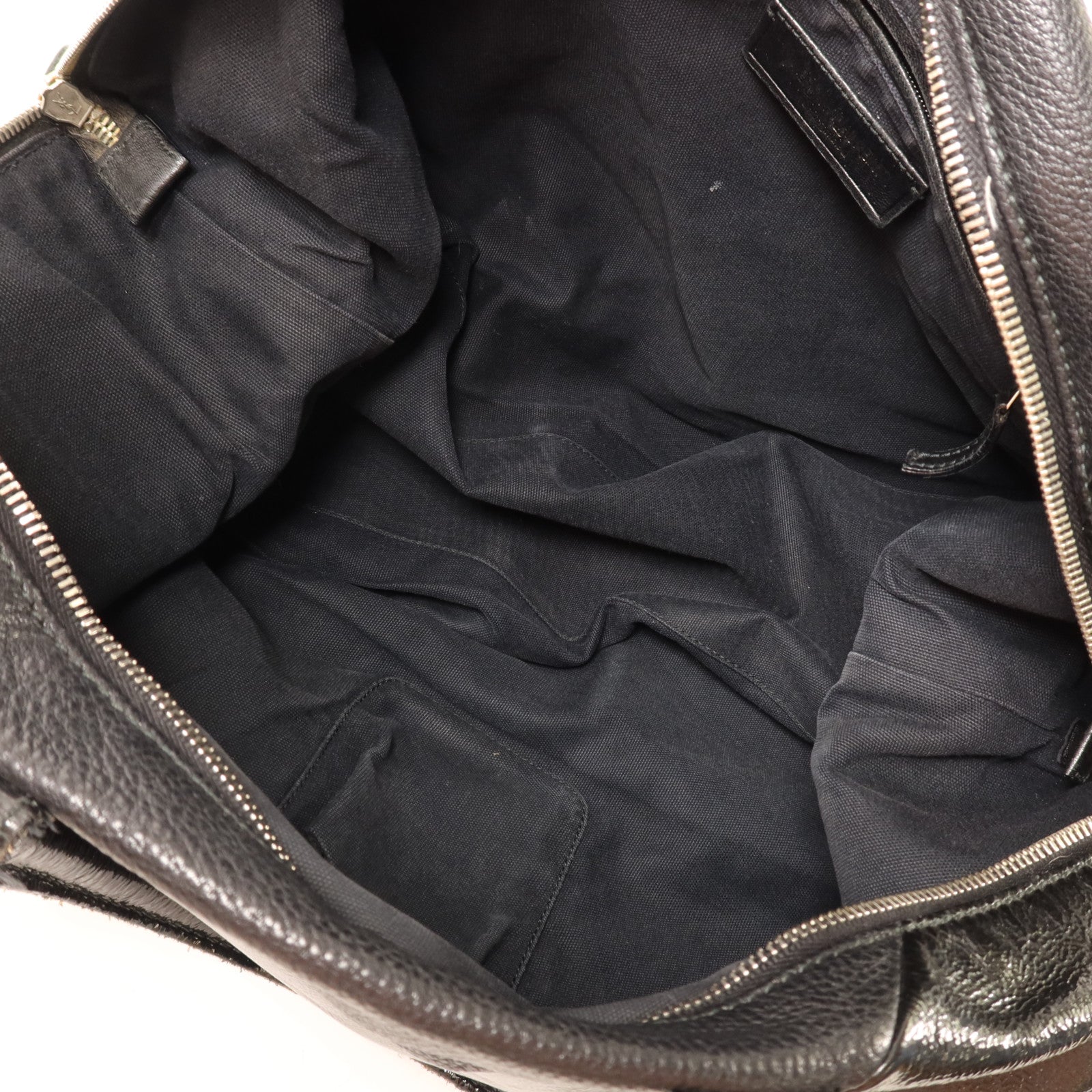 SAINT LAURENT 牛皮皮革Easy Boston Bag銀扣手挽袋