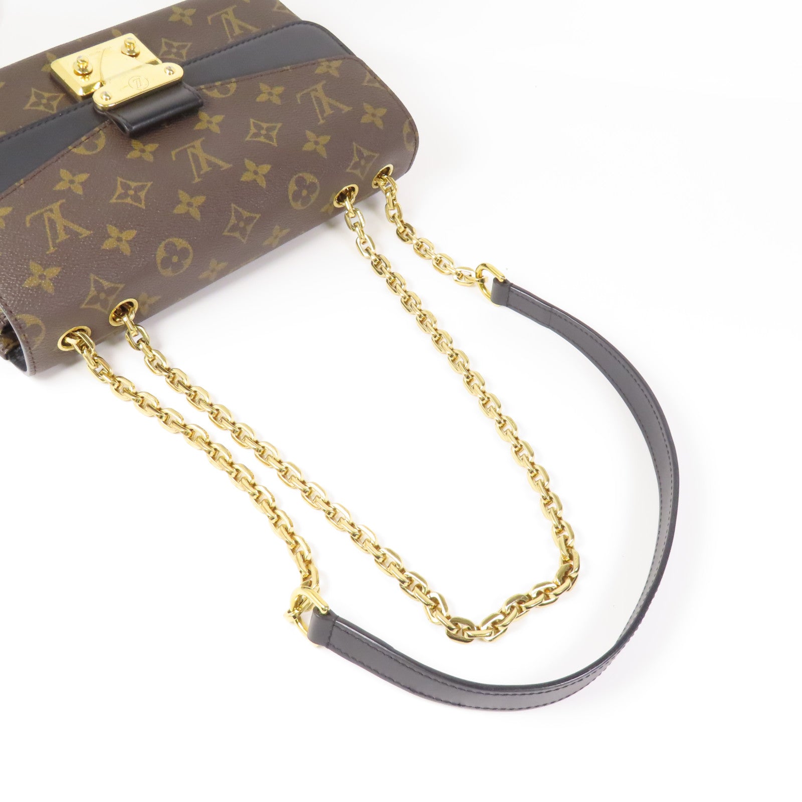 LOUIS VUITTON Monogram Marceau金扣肩背袋棕色