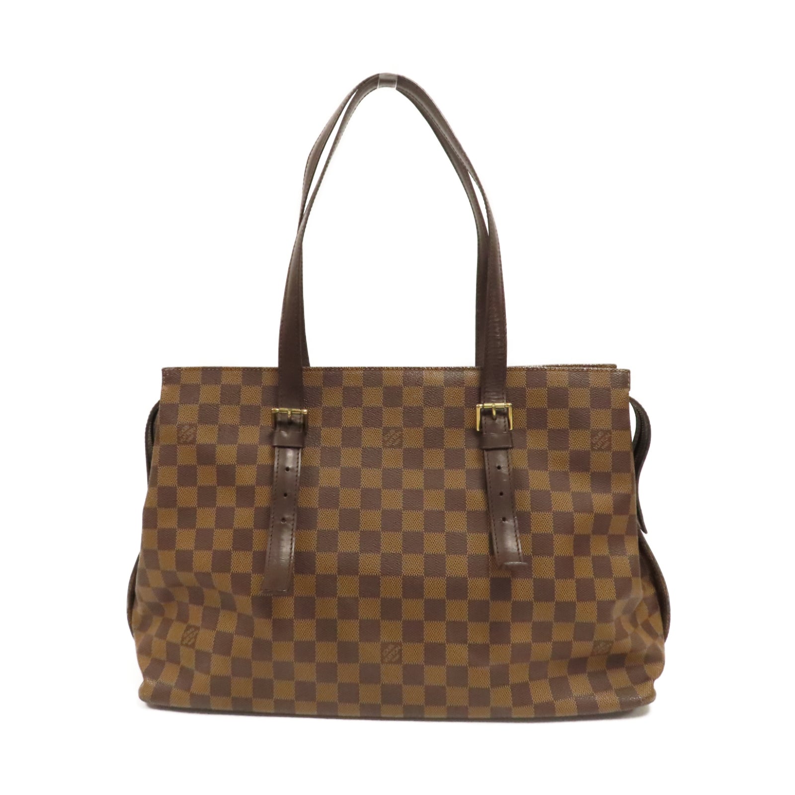 LOUIS VUITTON Damier Chelsea金扣肩背袋啡色