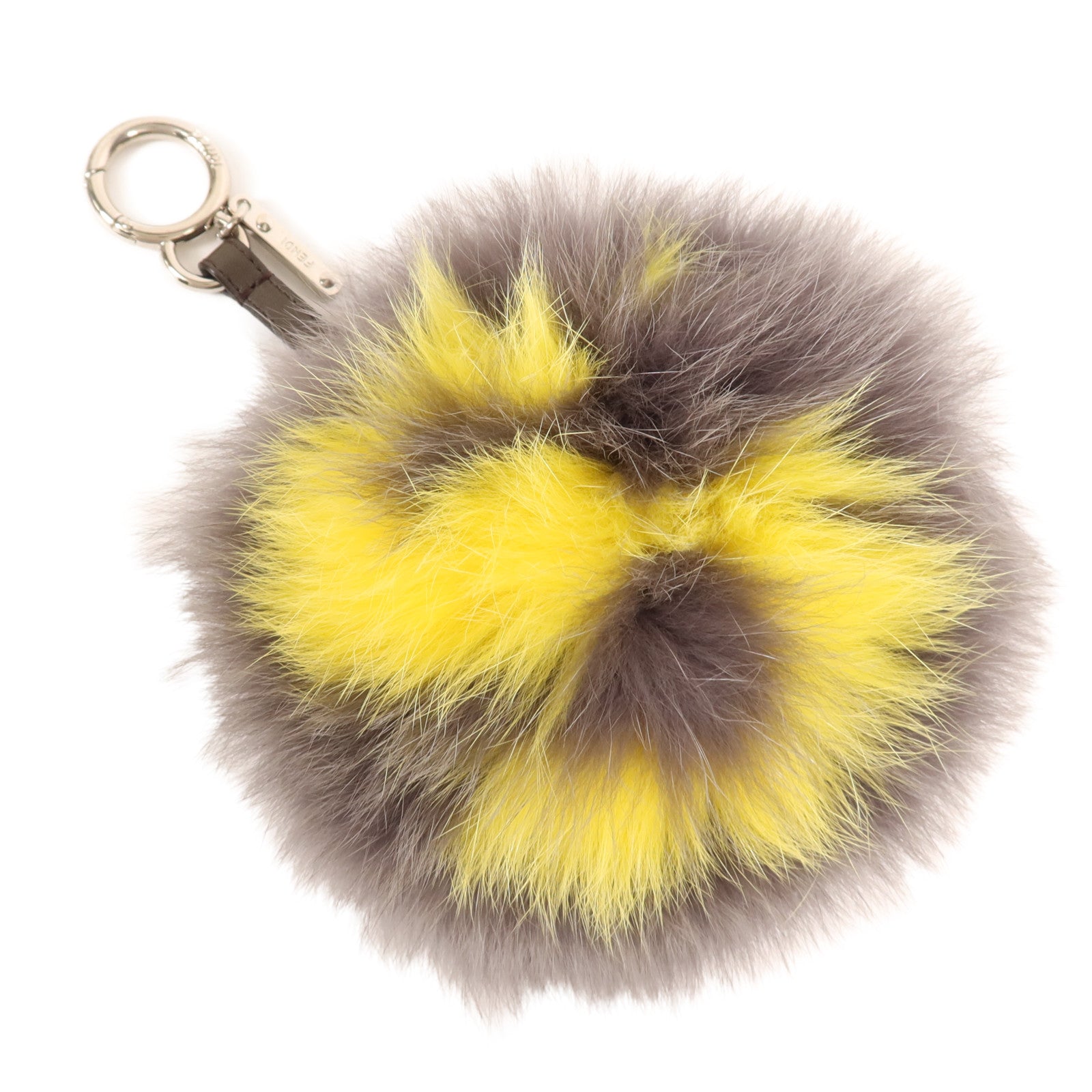 FENDI 毛皮Charm銀扣掛飾