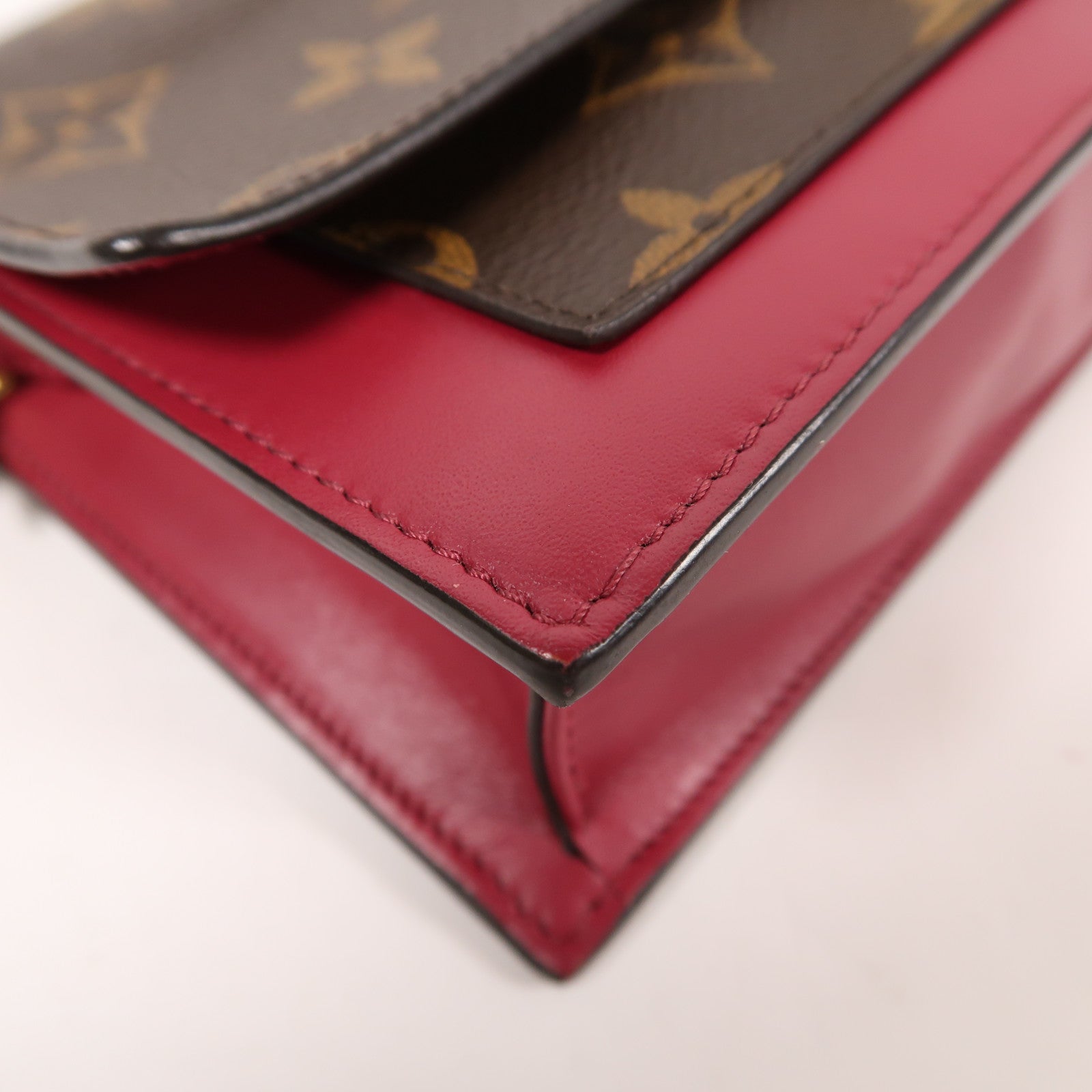 LOUIS VUITTON Monogram Portefeuille Flore金扣鏈帶肩背袋