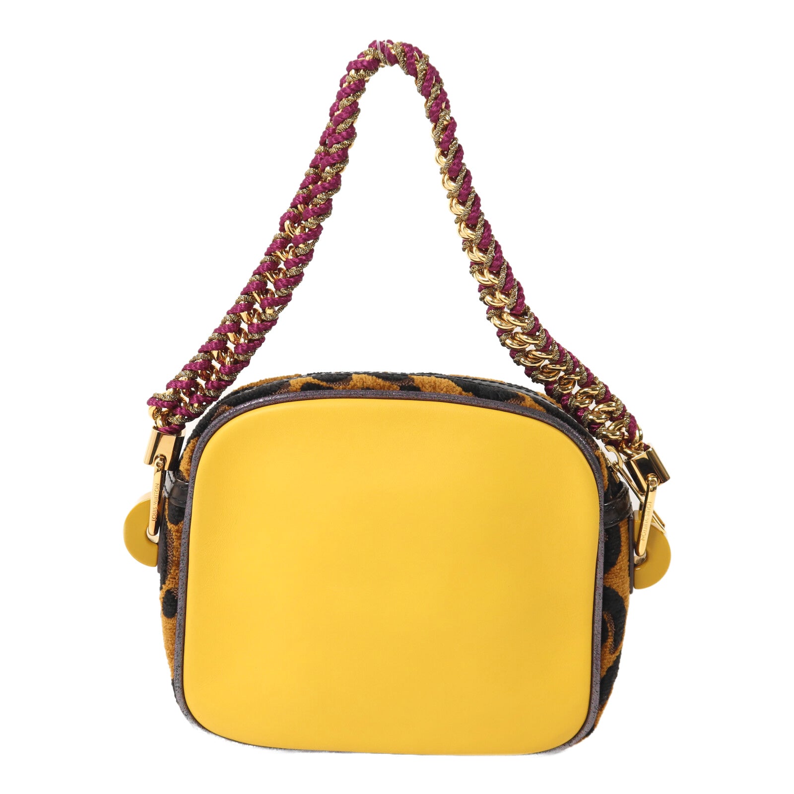 LOUIS VUITTON 牛皮皮革/Chenille Savane Flight鏈帶肩背袋