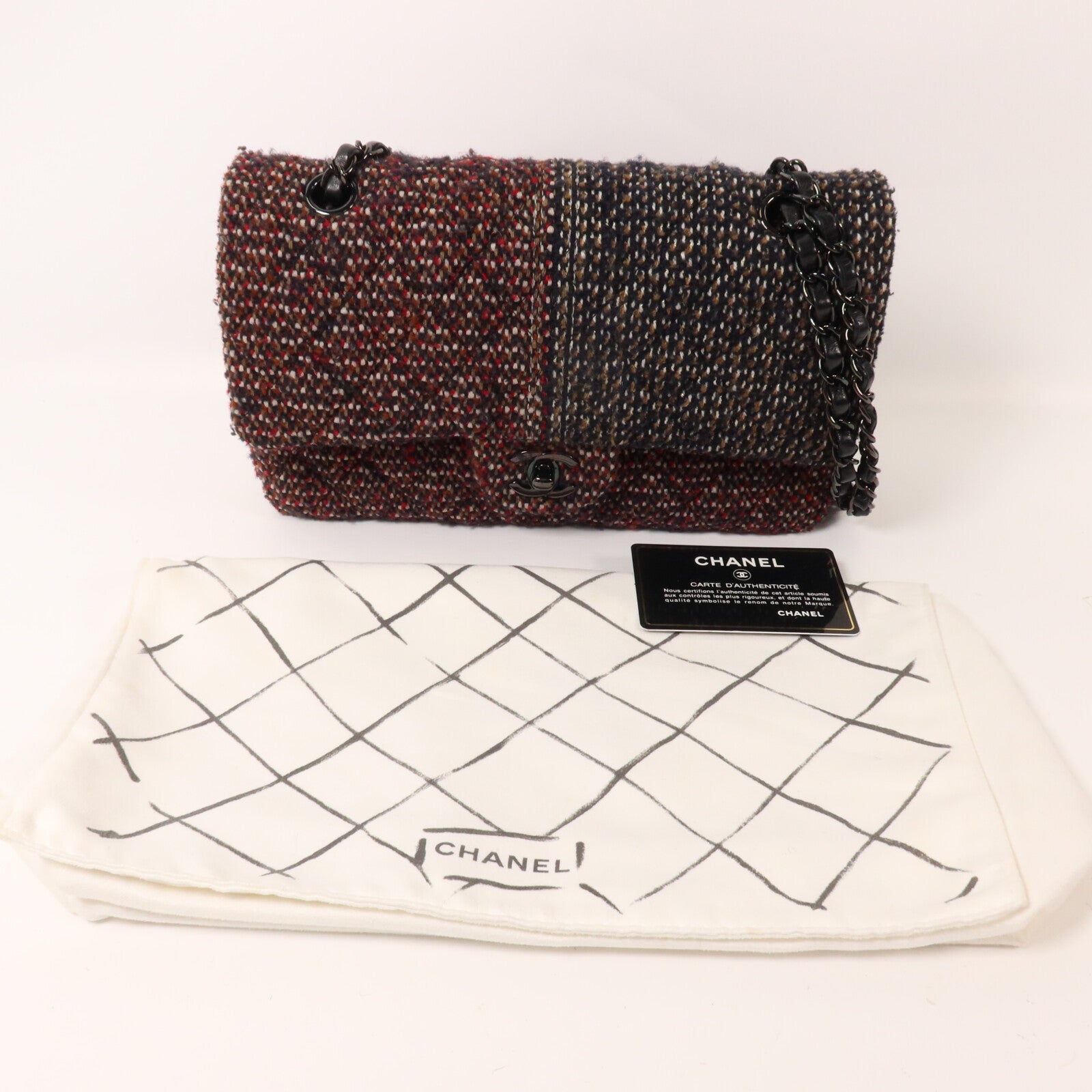 CHANEL Tweed Classic 25鏈帶肩背袋